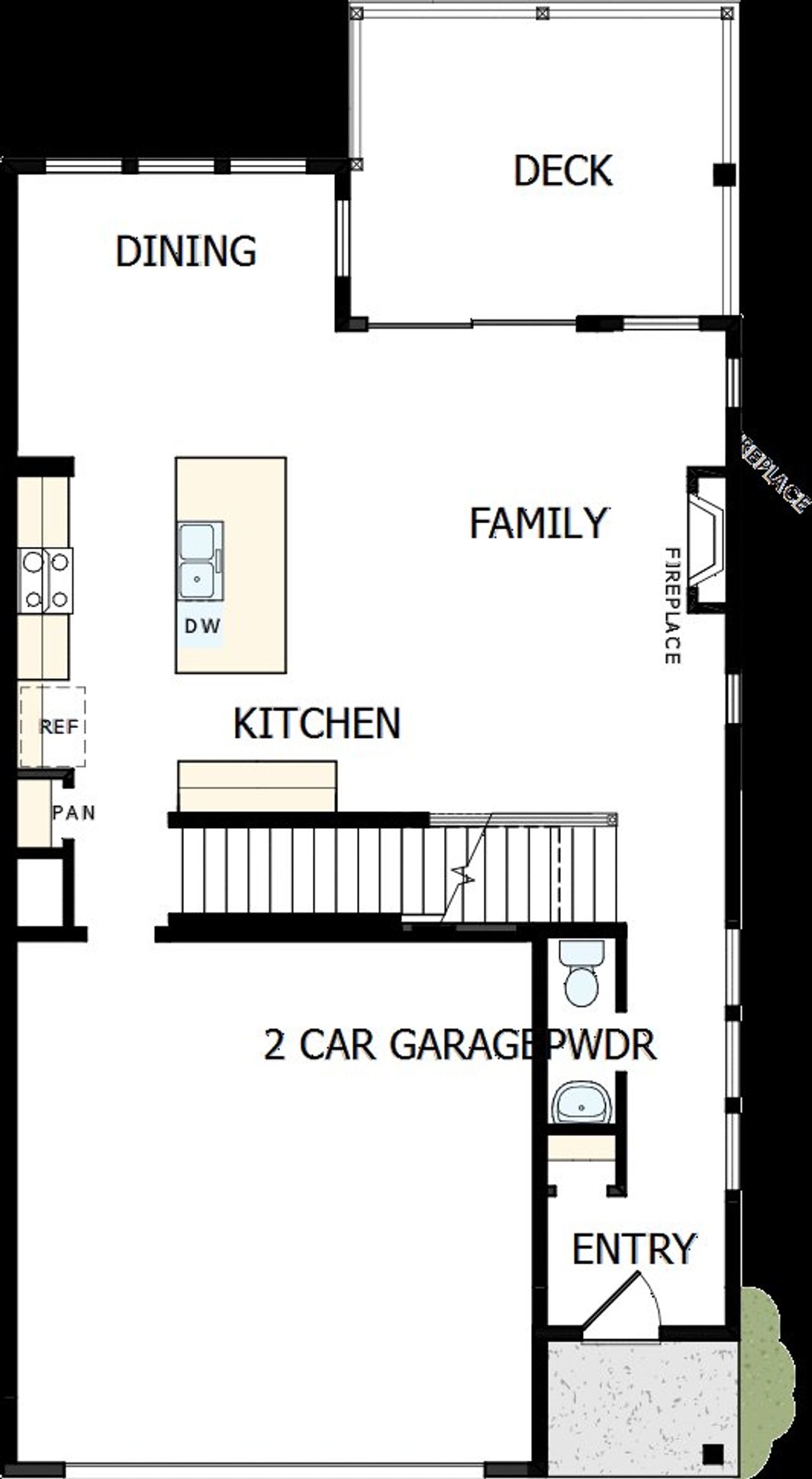 2D floor plan layout of this home in Trailside at Cottonwood Creek, Colorado Springs, CO (Image 2).