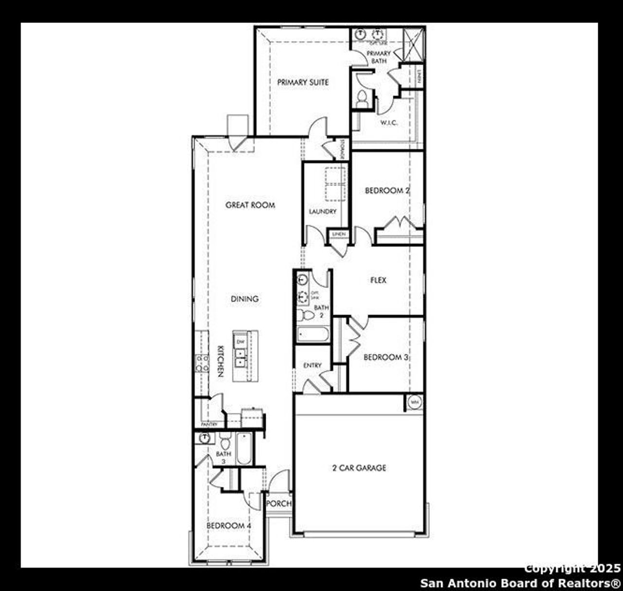 2D floor plan layout of this home in Estancia Ranch - Premier Series, San Antonio, TX (Image 2). 2D floor plan layout of this home in Estancia Ranch - Premier Series, San Antonio, TX (Image 2).