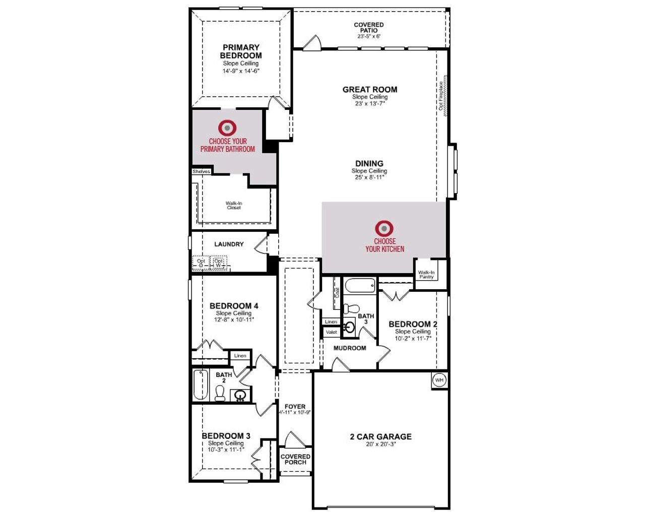 2D floor plan layout of this home in Sunterra: Landmark Collection, Katy, TX (Image 2).
