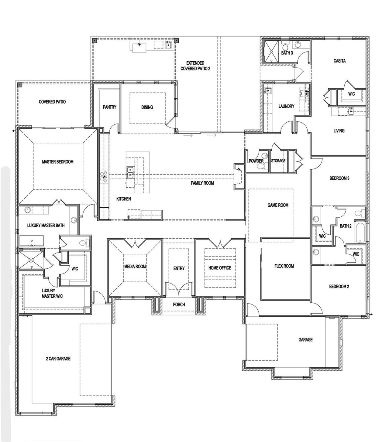 2D floor plan layout of this home in Leander Estates, Leander, TX (Image 2). 2D floor plan layout of this home in Leander Estates, Leander, TX (Image 2).