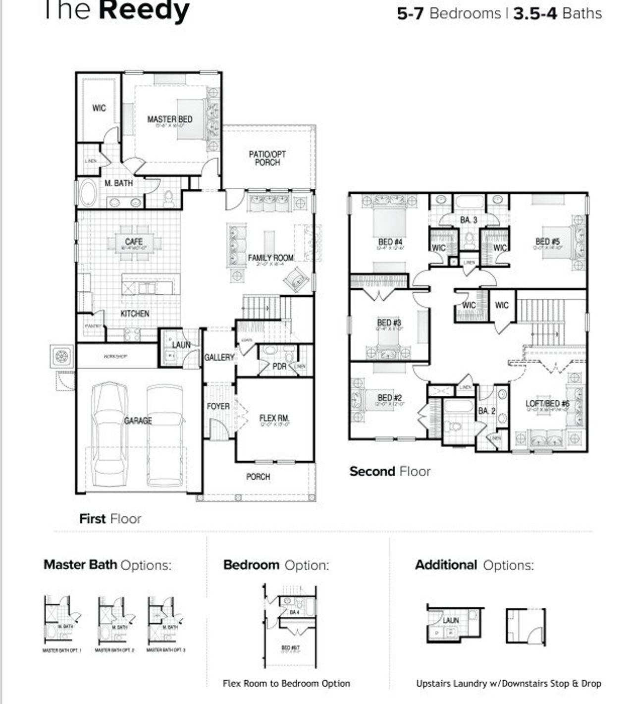 2D floor plan layout of this home in Eagle Creek, Central, SC (Image 2).