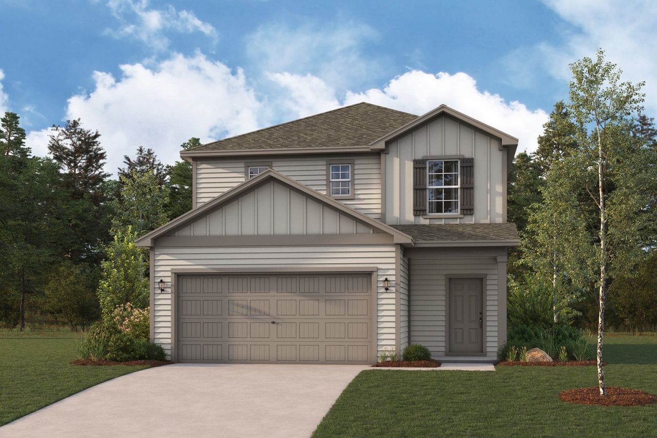 A house with a garage. A house with a garage.