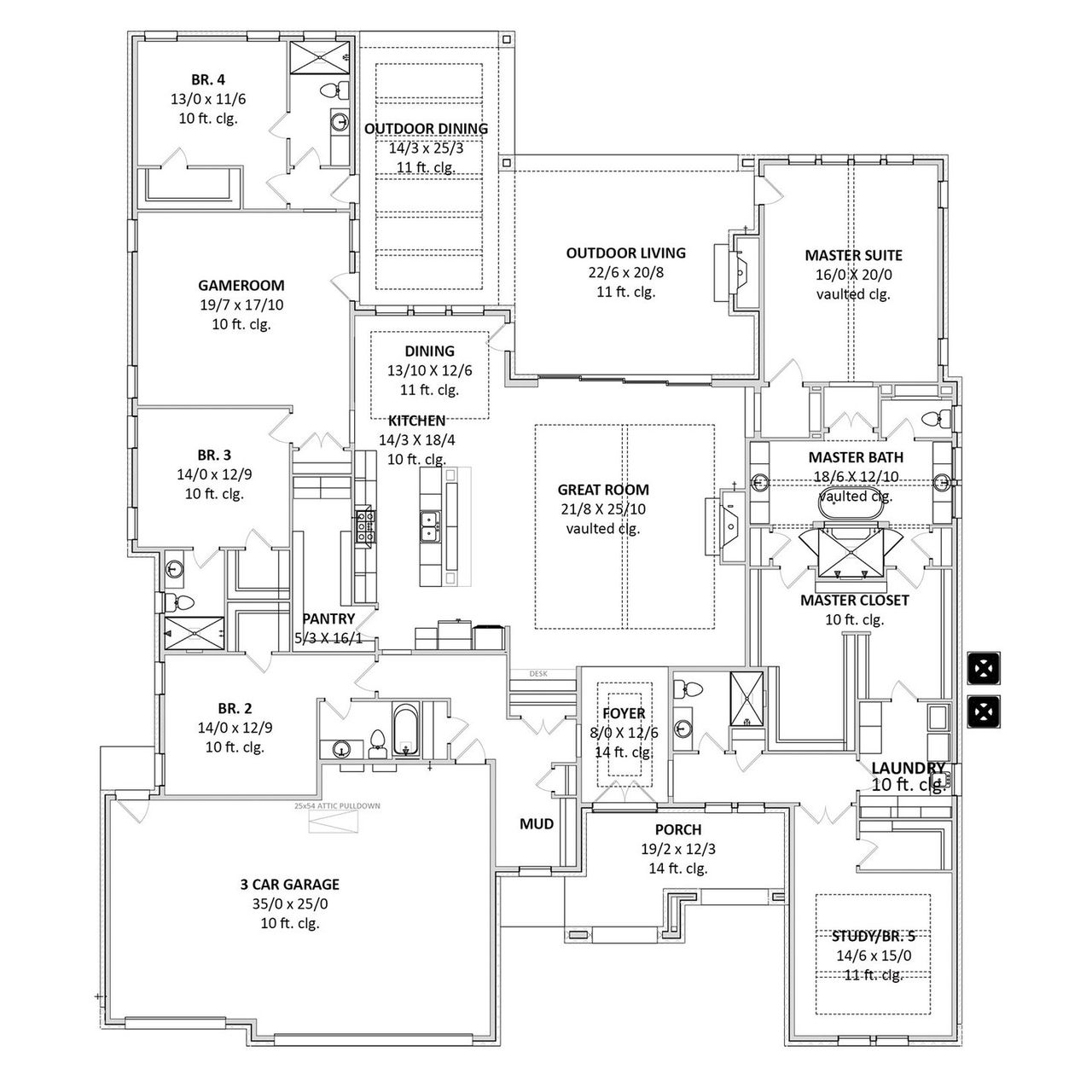 2D floor plan layout for the Magnolia II by Cope Homes in Capitol Hill, Anna, TX (Image 2). 2D floor plan layout for the Magnolia II by Cope Homes in Capitol Hill, Anna, TX (Image 2).