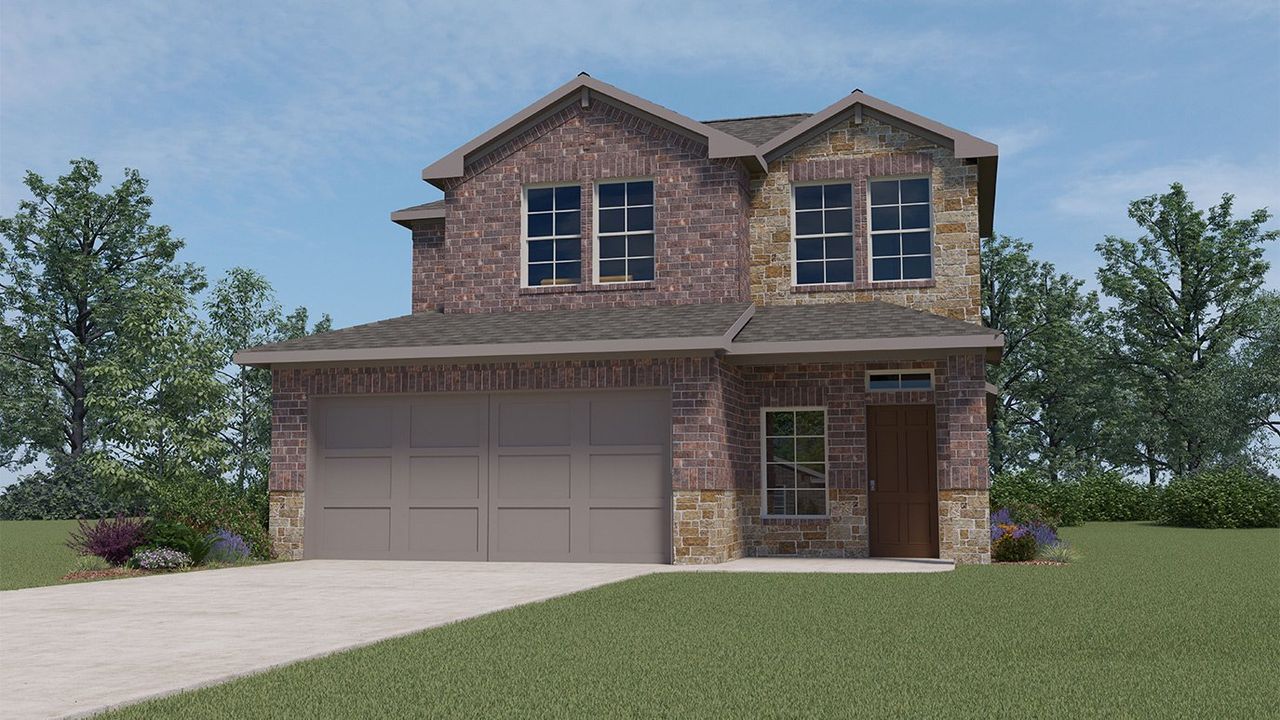 Representative exterior photo of a completed home built from the Florence by D.R. Horton in Northspur, Terrell, TX (Image 2).