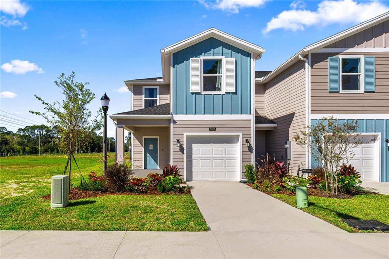 Front exterior of a new home in Tara Serena, Gainesville, FL, highlighting curb appeal (Image 2).