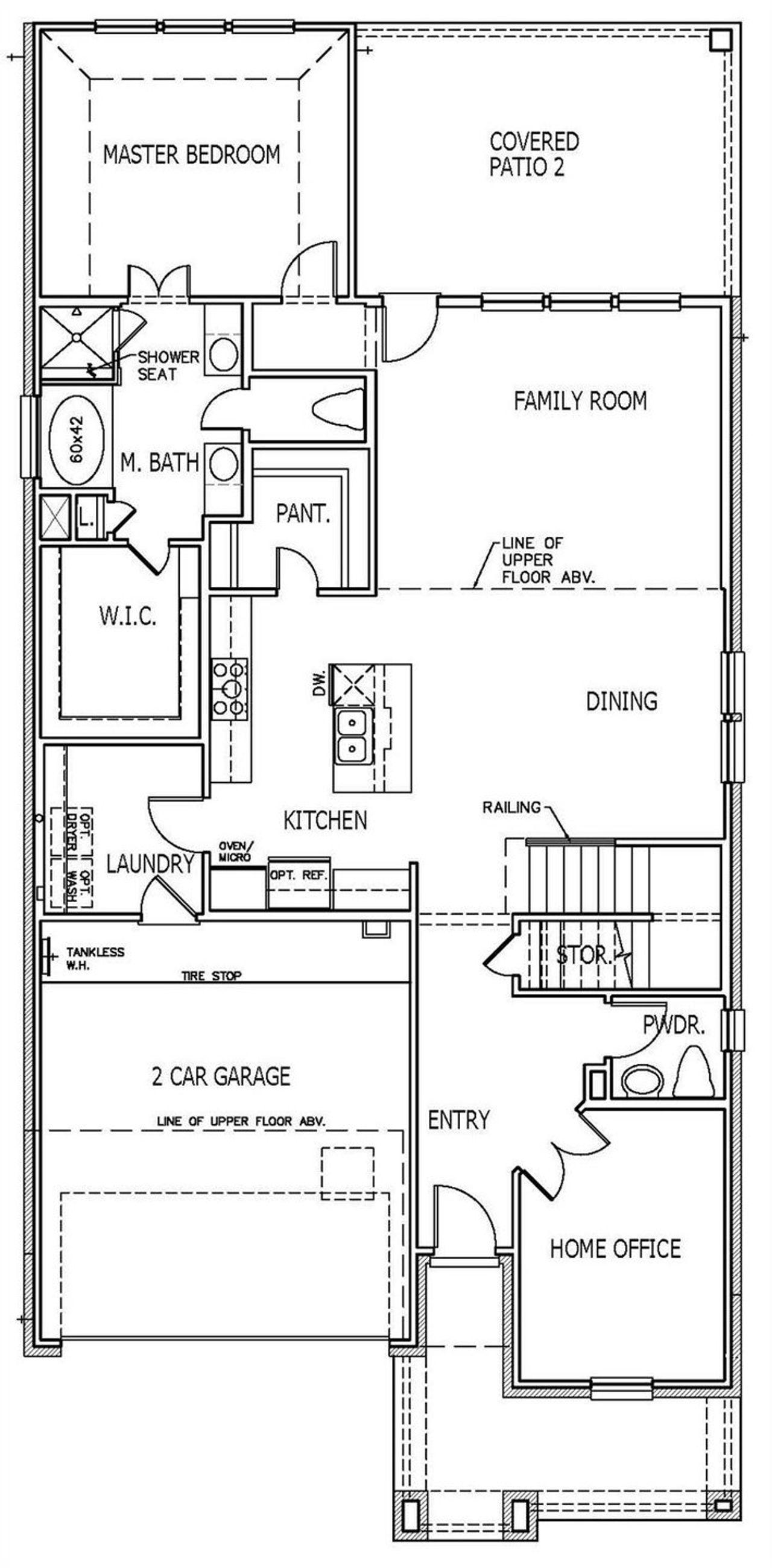 2D floor plan layout of this home in University Heights, Round Rock, TX (Image 2).