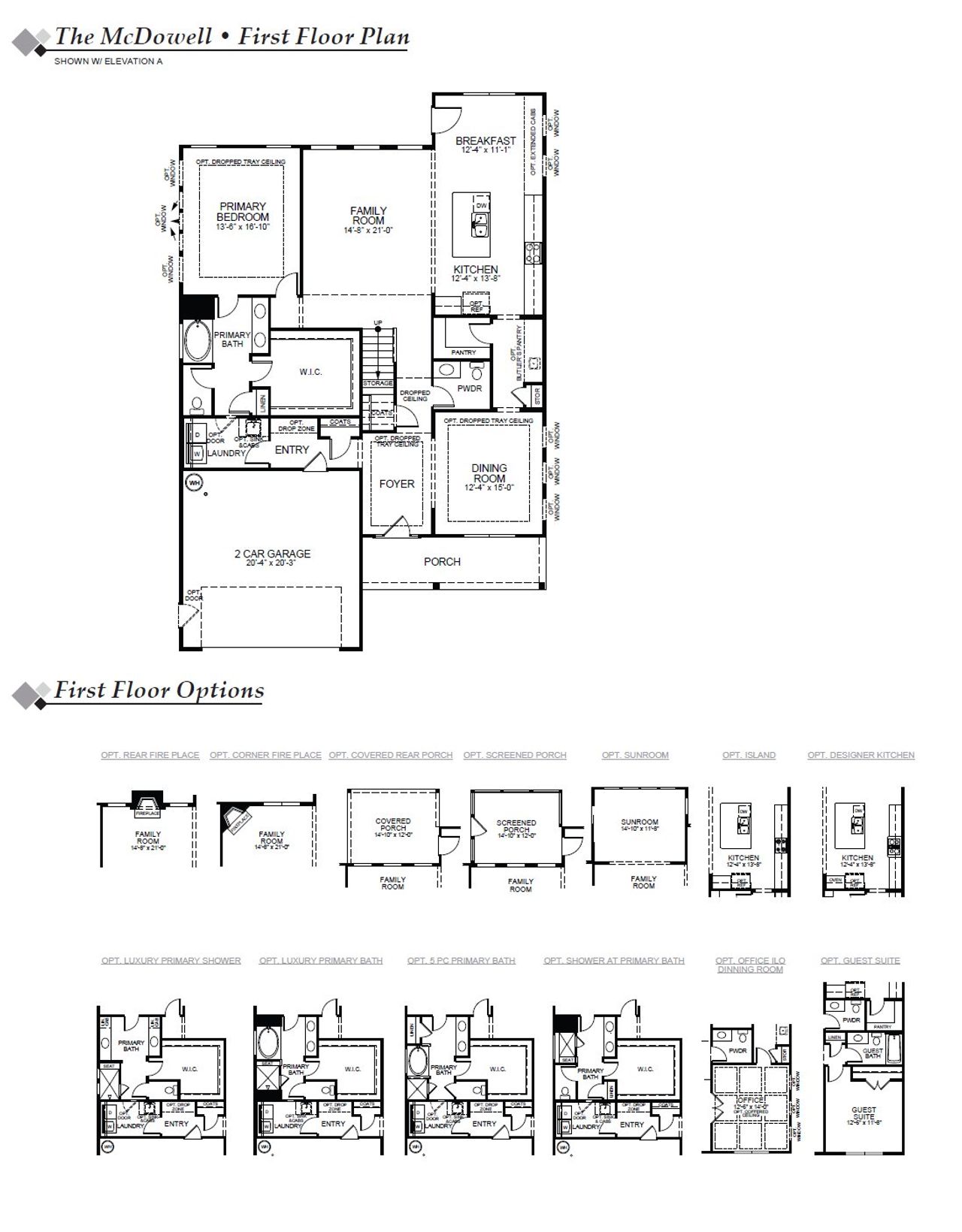 2D floor plan layout of this home in Arbor West, Dawsonville, GA (Image 2).