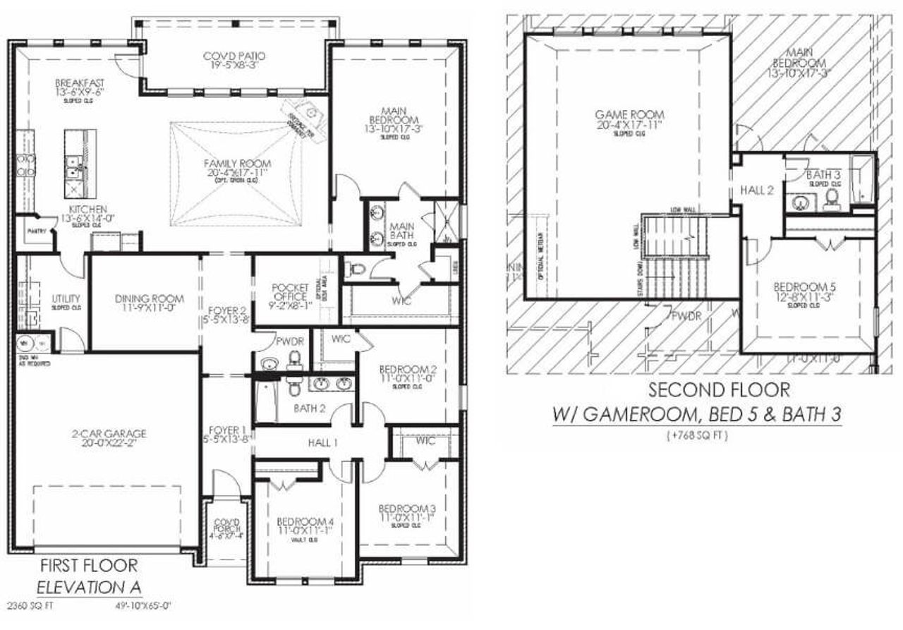 2D floor plan layout for the The Ashton II by Lillian Custom Homes in Polo Ridge, Heath, TX (Image 2).
