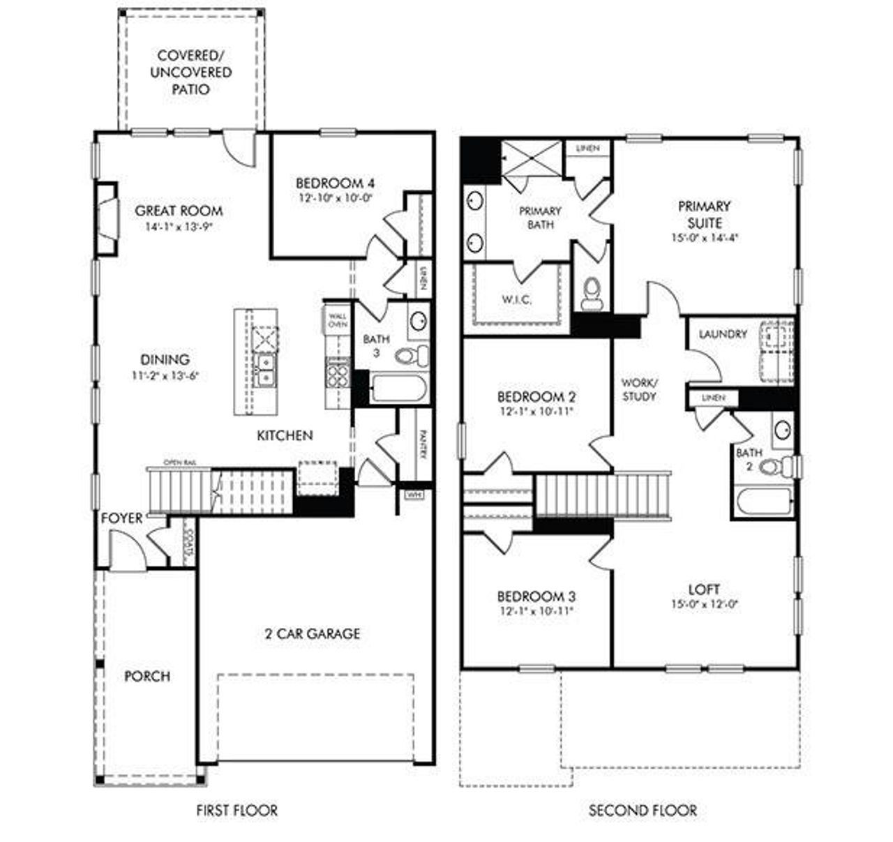 2D floor plan layout of this home in , Cumming, GA (Image 2).
