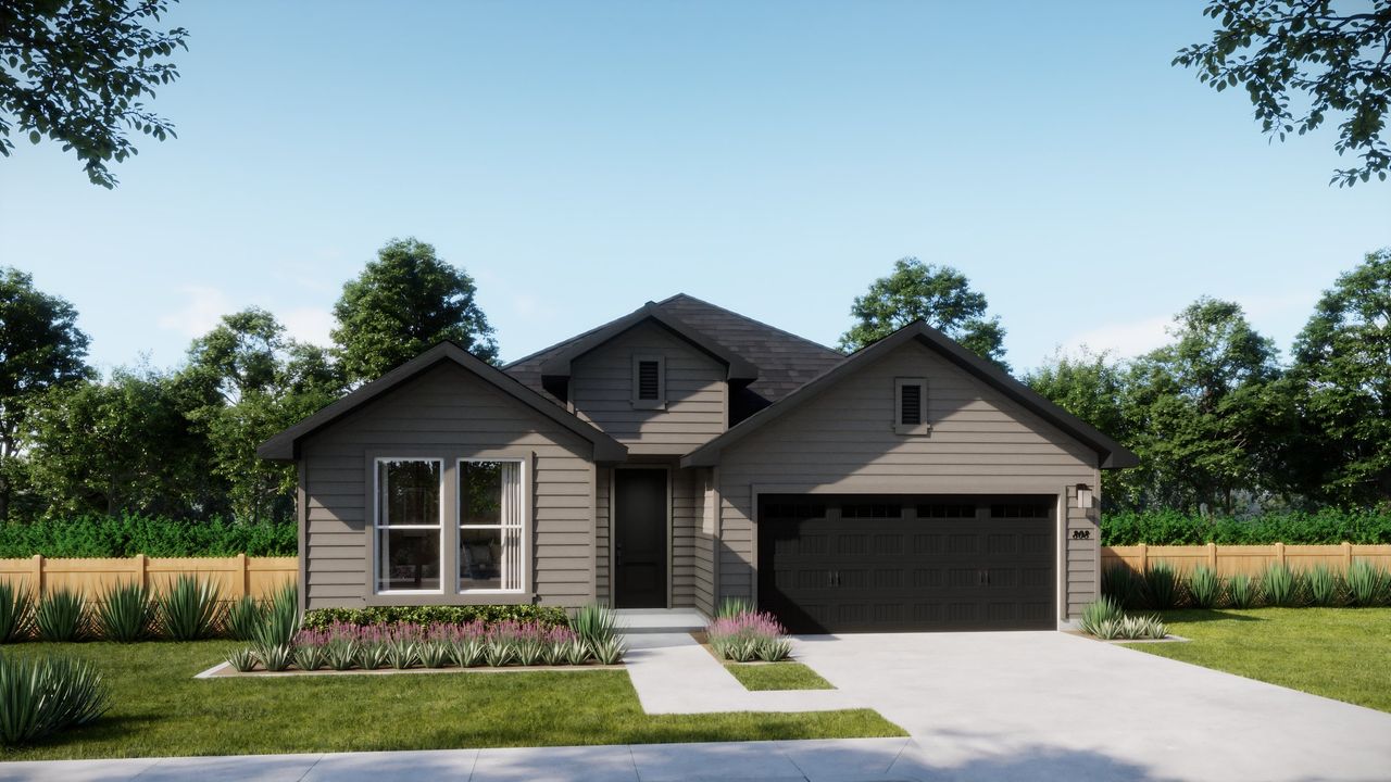 Representative exterior photo of a completed home built from the 4011 by Risewell Homes in Parkton Square, Kyle, TX (Image 2).