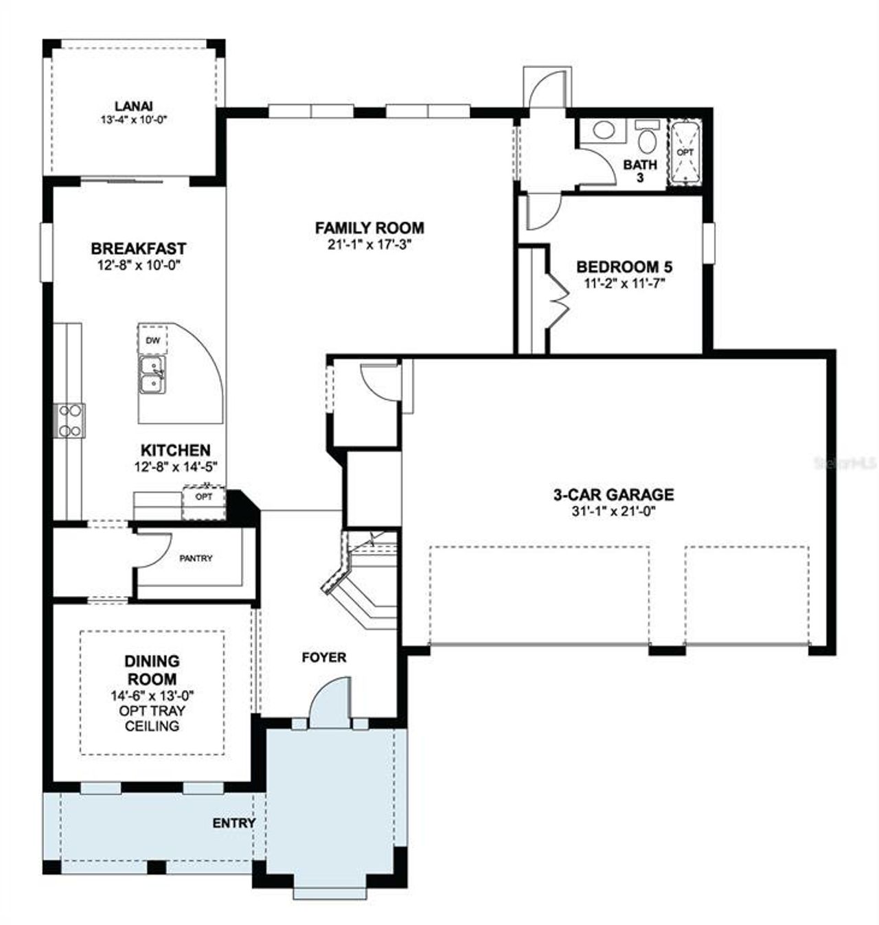 2D floor plan layout of this home in Wolf Lake Ranch, Apopka, FL (Image 2). 2D floor plan layout of this home in Wolf Lake Ranch, Apopka, FL (Image 2).
