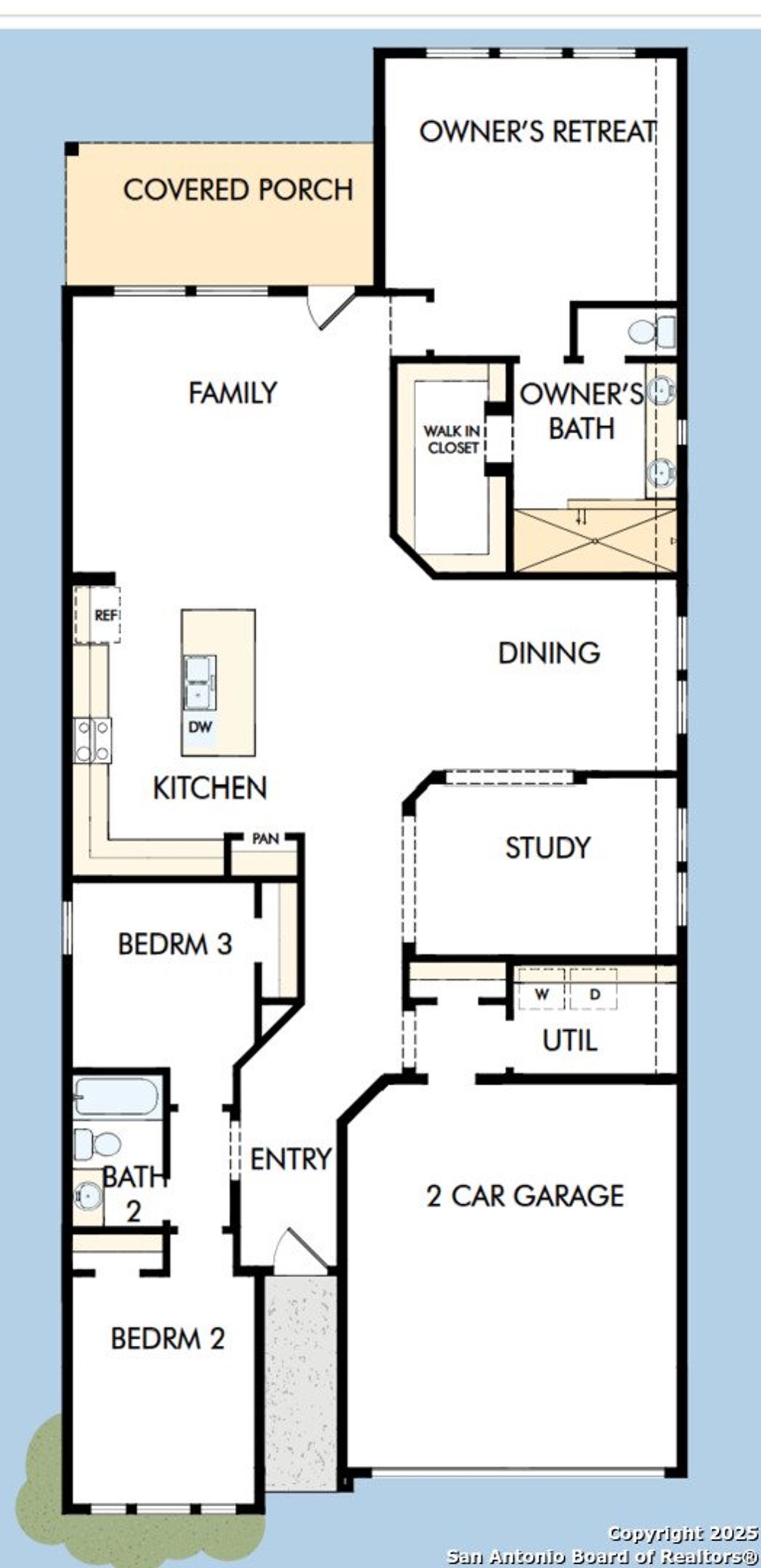 2D floor plan layout of this home in Briggs Ranch – Select Classic Series, San Antonio, TX (Image 2).
