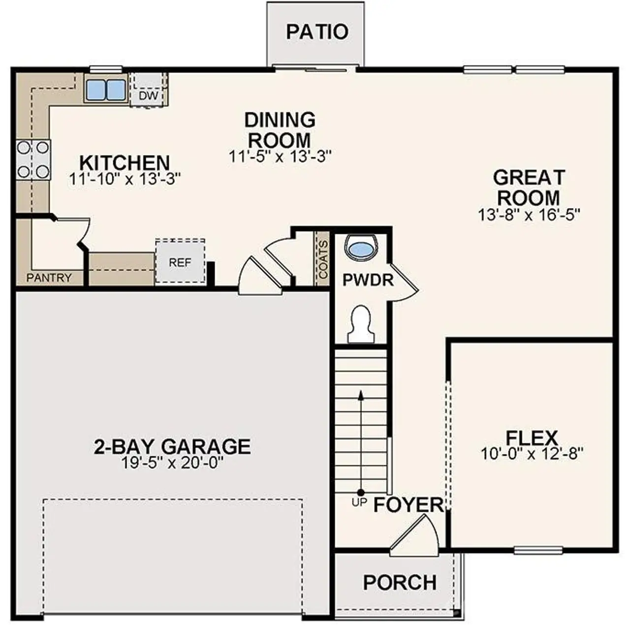 2D floor plan layout of this home in Linwood Acres, Linwood, NC (Image 2). 2D floor plan layout of this home in Linwood Acres, Linwood, NC (Image 2).