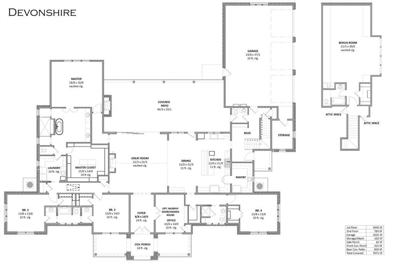 2D floor plan layout of this home in Lexington Heights, Nevada, TX (Image 2).