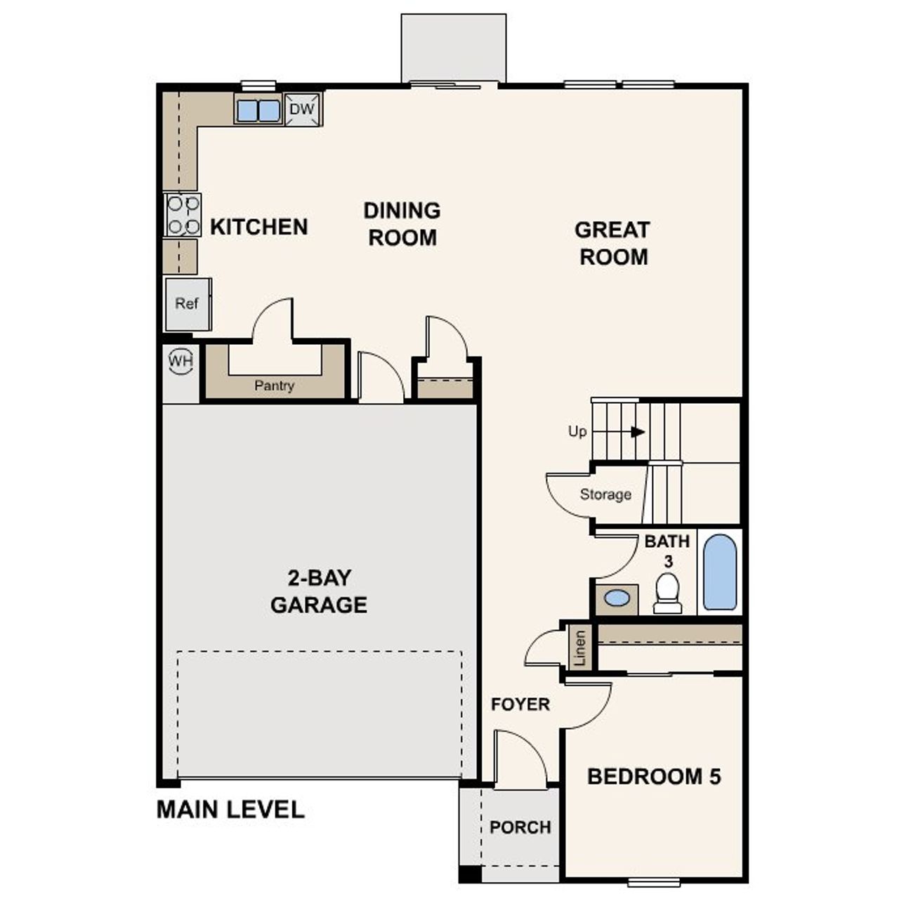 2D floor plan layout for the Highland by Century Complete in Western Crossings, Florence, AZ (Image 2). 2D floor plan layout for the Highland by Century Complete in Western Crossings, Florence, AZ (Image 2).