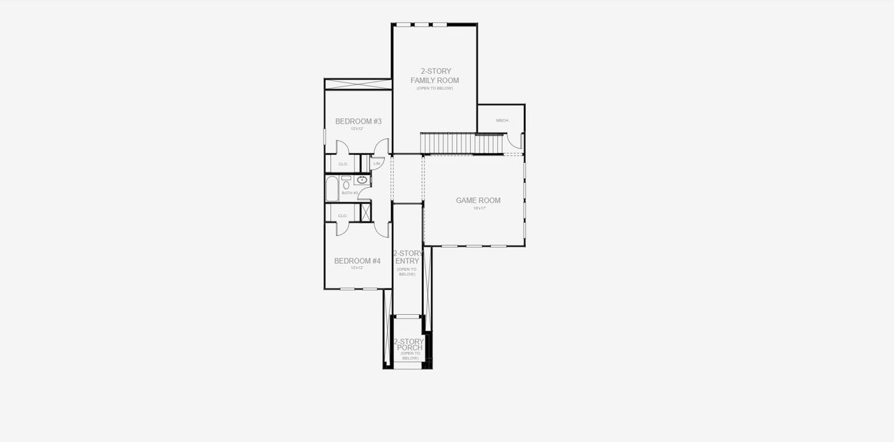 2D floor plan layout for the 3024F by Perry Homes in Star Farms At Lakewood Ranch 50', Lakewood Ranch, FL (Image 2).