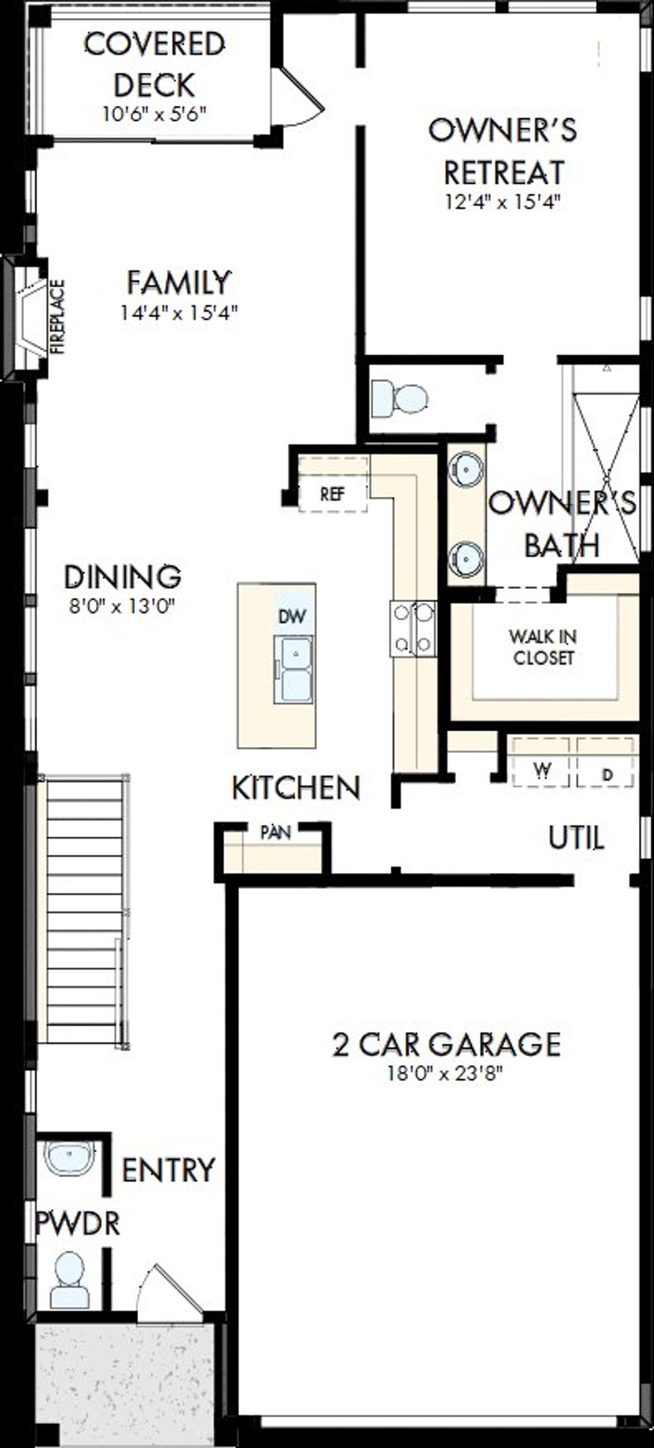 2D floor plan layout of this home in Revel Crossing at Wolf Ranch - The Panorama Collection, Colorado Springs, CO (Image 2). 2D floor plan layout of this home in Revel Crossing at Wolf Ranch - The Panorama Collection, Colorado Springs, CO (Image 2).