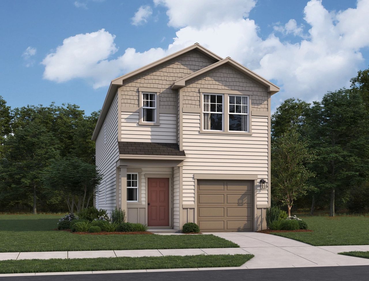 Representative exterior photo of a completed home built from the Teegarden by Starlight Homes in Sutton Farms, San Antonio, TX (Image 2).