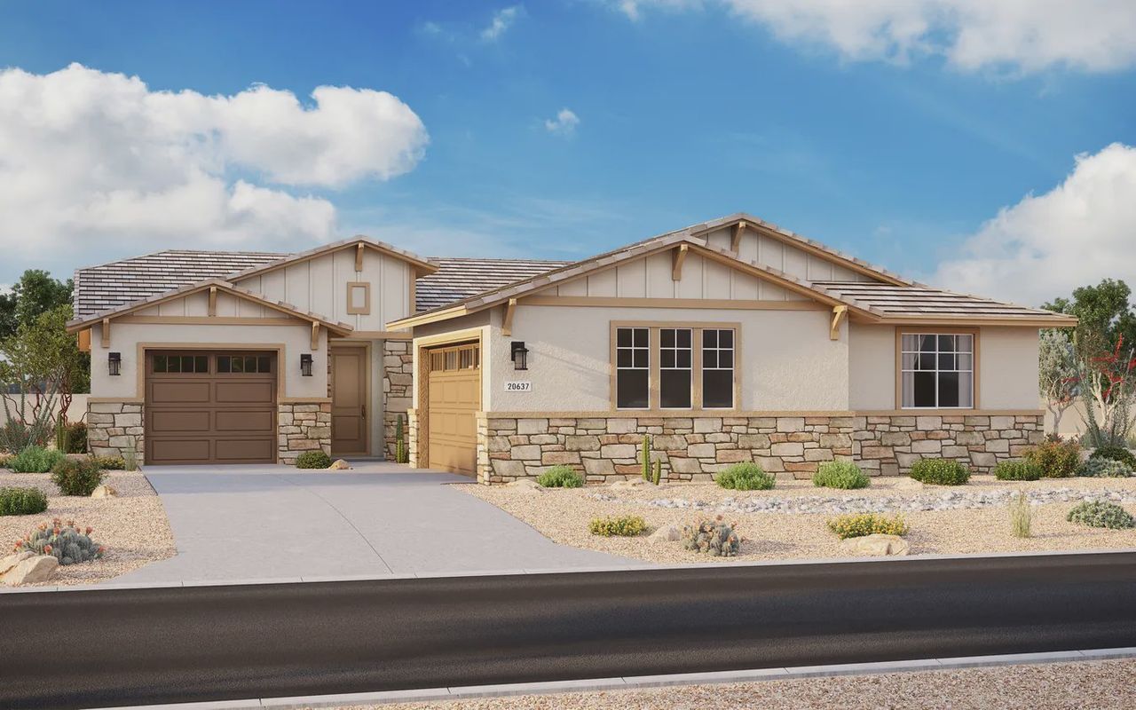 Representative exterior photo of a completed home built from the 3101 by Elliott Homes in Las Barrancas, Yuma, AZ (Image 2).