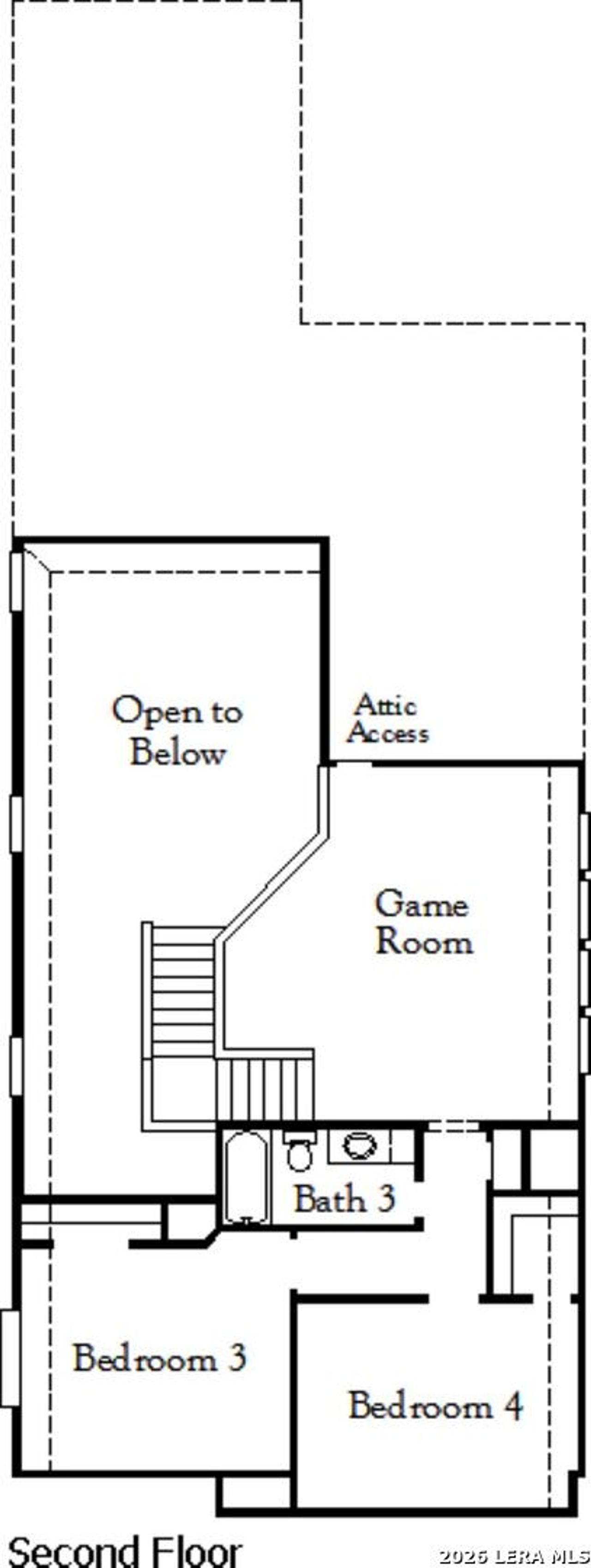 2D floor plan layout of this home in Rhine Valley, Schertz, TX (Image 2).