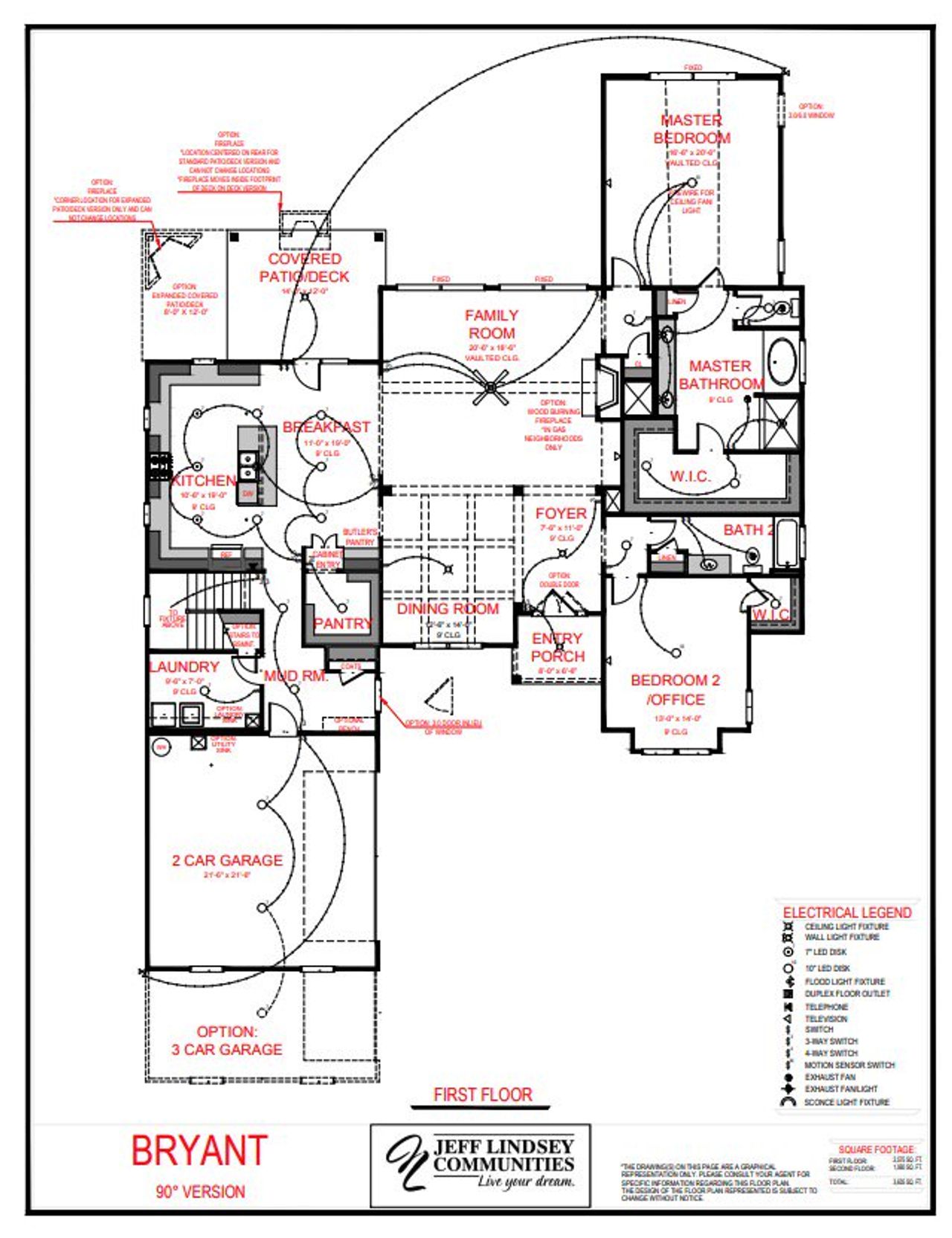 Image 2 representing the Bryant A 90 by Jeff Lindsey Communities in Highgate, Newnan, GA.