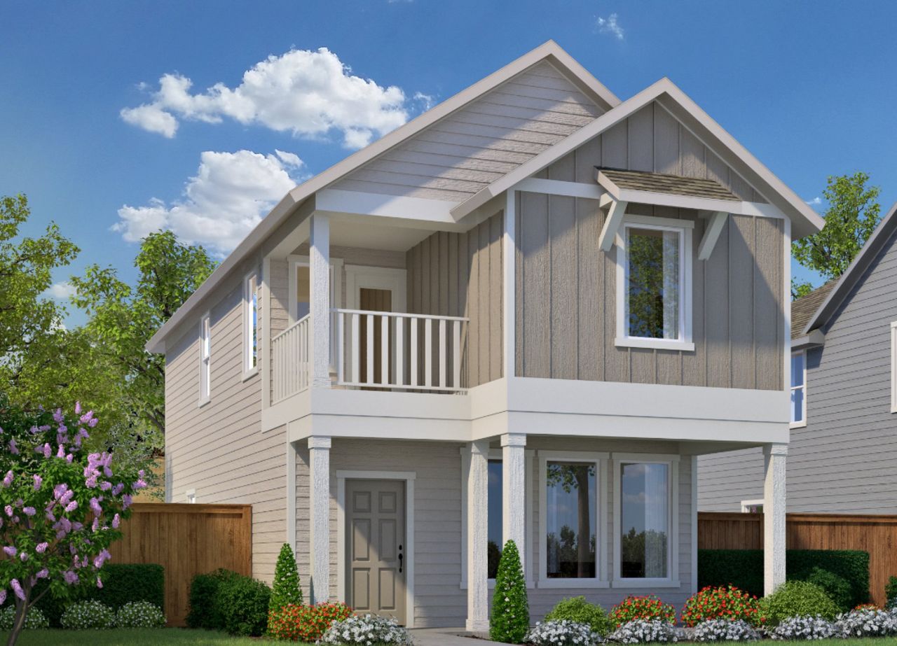 Representative exterior photo of a completed home built from the Zenith by Pacesetter Homes in Whisper Valley, Manor, TX (Image 2). Representative exterior photo of a completed home built from the Zenith by Pacesetter Homes in Whisper Valley, Manor, TX (Image 2).