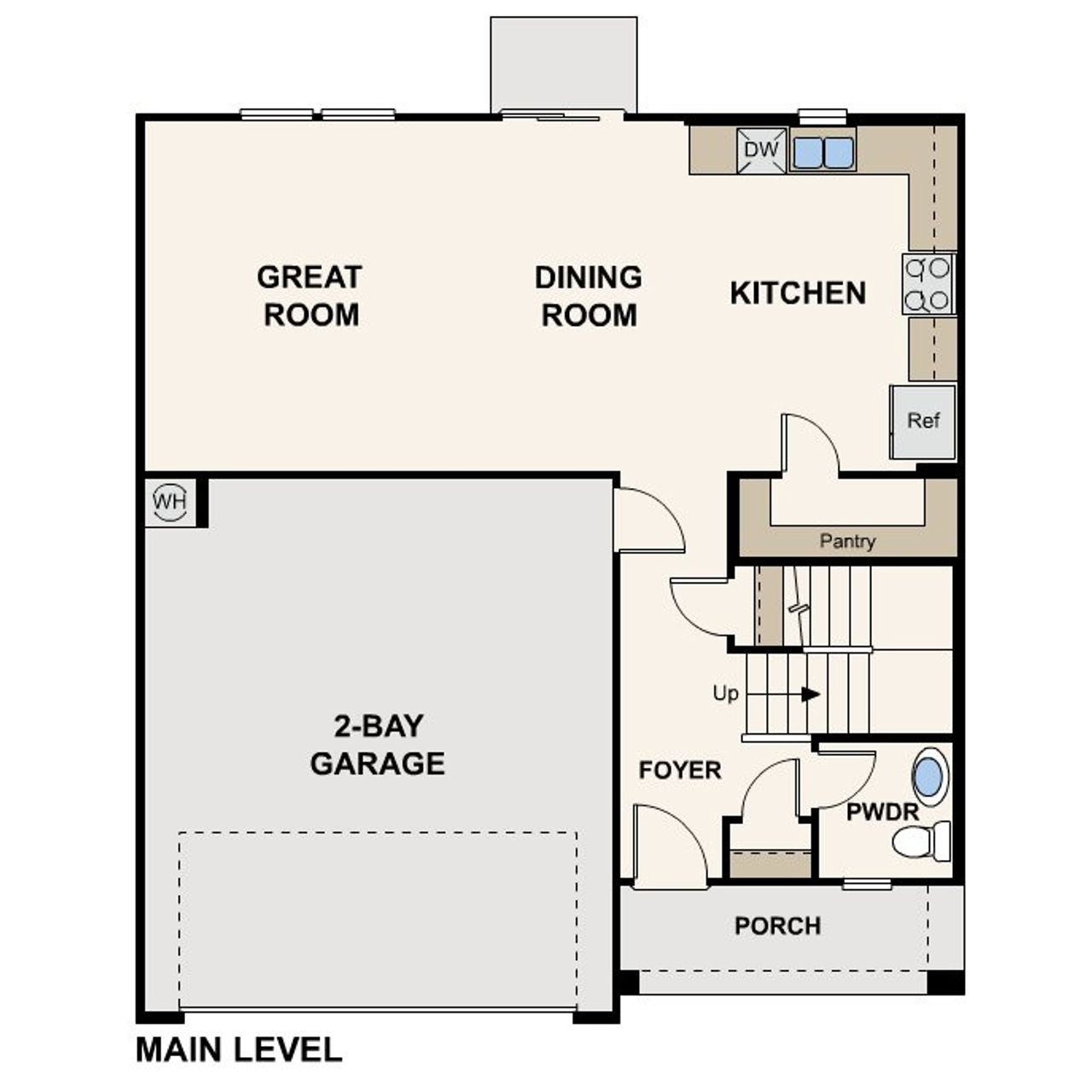2D floor plan layout of this home in Western Crossings, Florence, AZ (Image 2).
