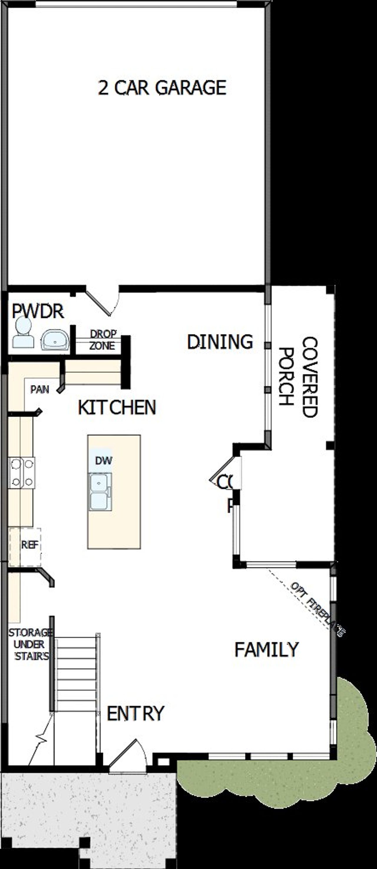 2D floor plan layout of this home in Elyson 40', Katy, TX (Image 2).