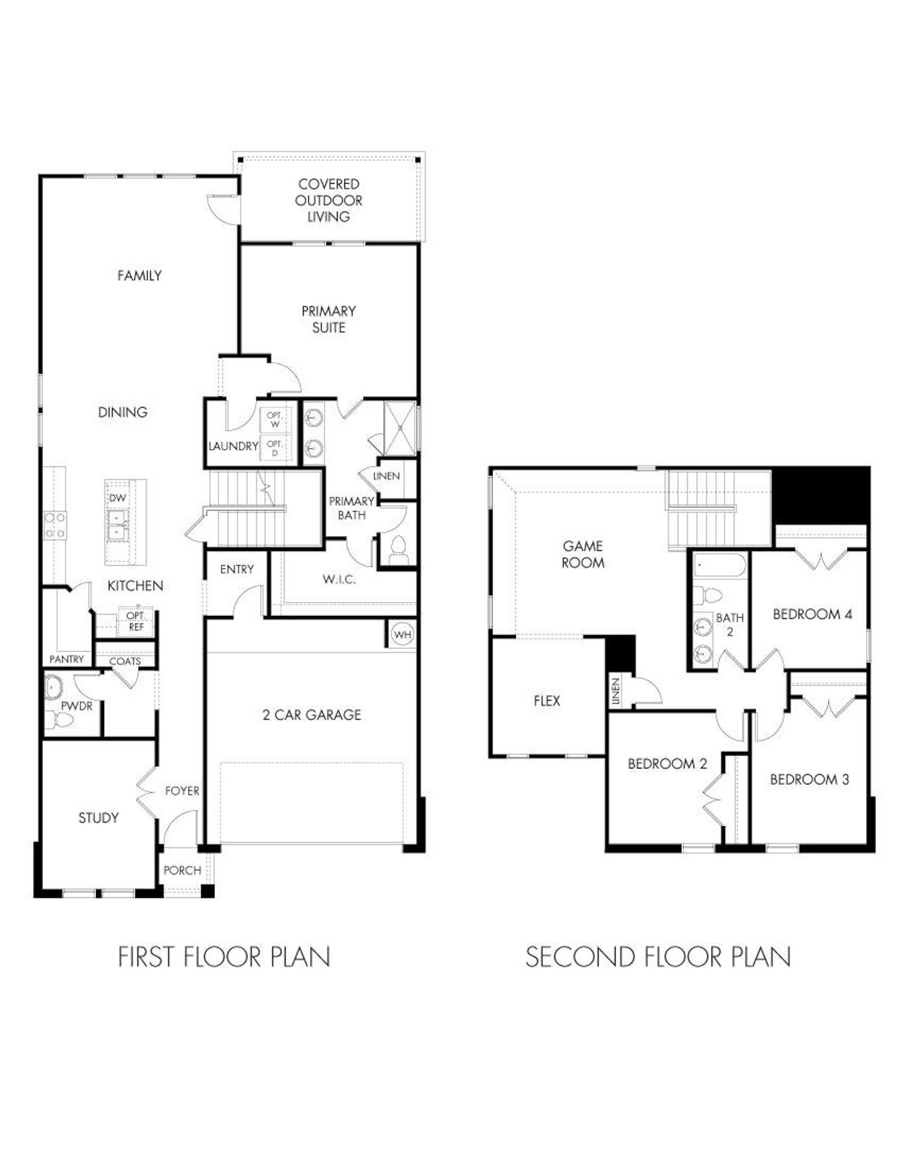 2D floor plan layout of this home in Waterstone Crossing, Kyle, TX (Image 2). 2D floor plan layout of this home in Waterstone Crossing, Kyle, TX (Image 2).
