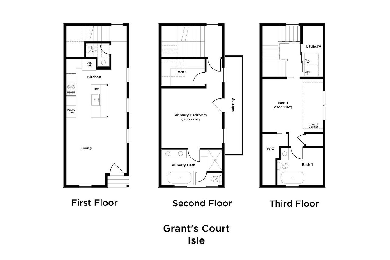 2D floor plan layout for the Isle by DRB Homes in Grants Court, Charleston, SC (Image 2).