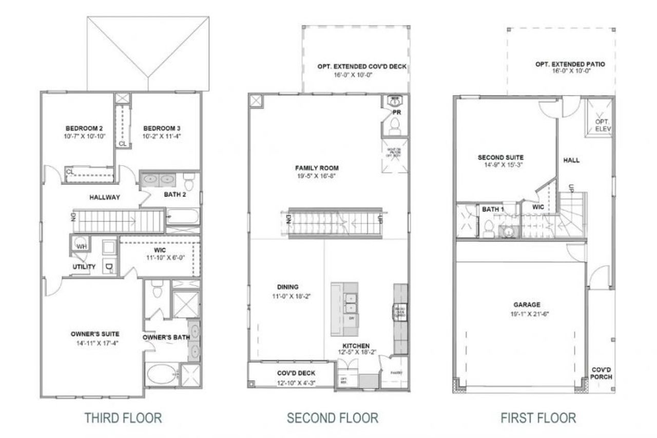 2D floor plan layout for the Elias by Saratoga Homes in Skyview, Alvin, TX (Image 2).
