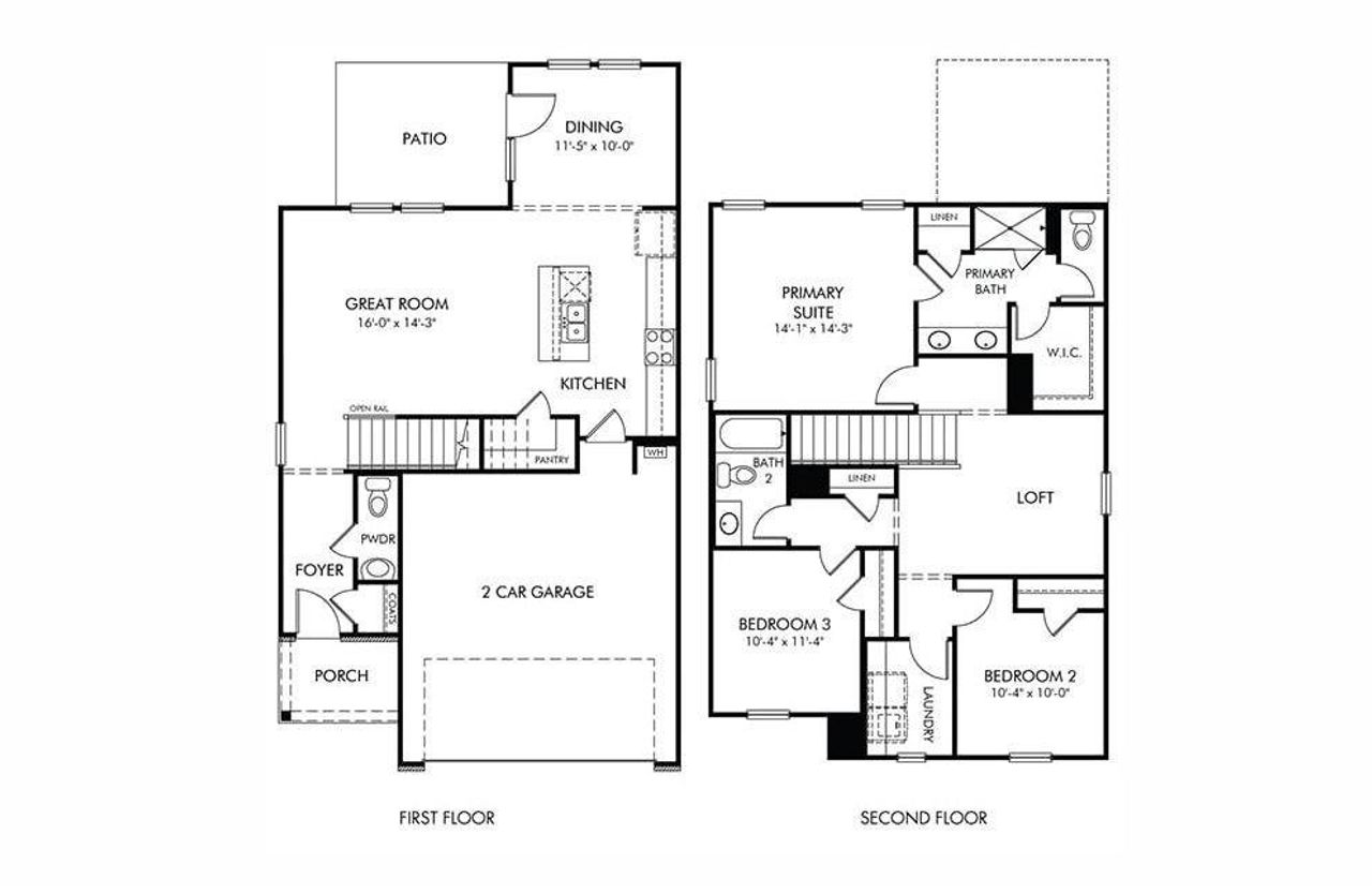 2D floor plan layout of this home in Hawthorne Station, College Park, GA (Image 2). 2D floor plan layout of this home in Hawthorne Station, College Park, GA (Image 2).