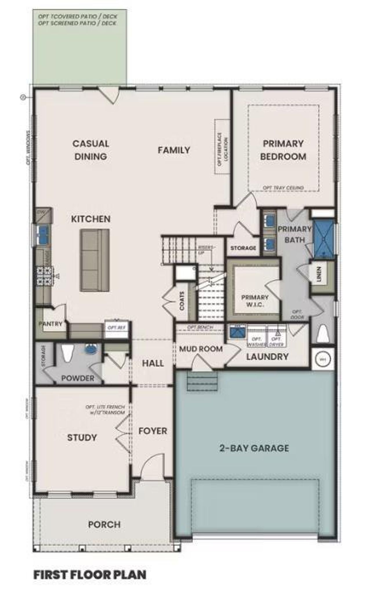 2D floor plan layout of this home in Cedar Farms, Winder, GA (Image 2).