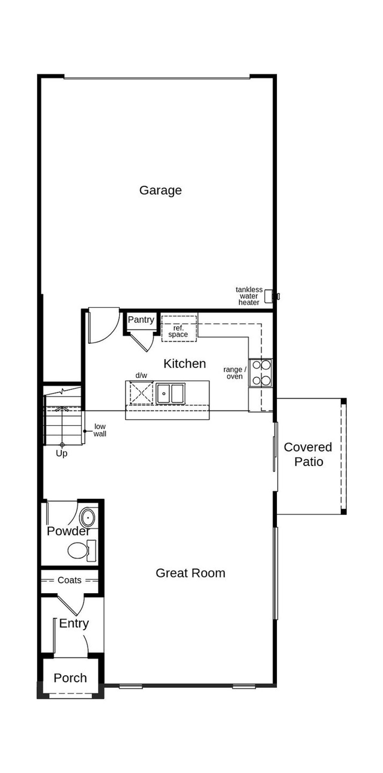 2D floor plan layout of this home in Enclaves at Tumamoc, Tucson, AZ (Image 2).