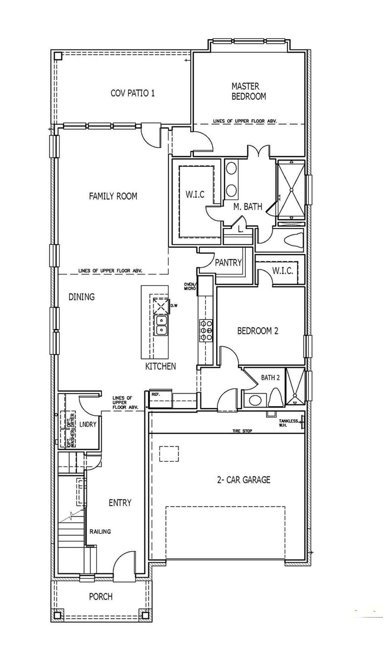 2D floor plan layout of this home in Santa Rita Ranch, Liberty Hill, TX (Image 2).