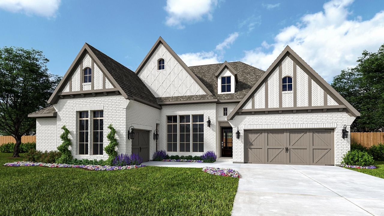 Representative exterior photo of a completed home built from the 616A by Britton Homes in Adkins Park 70', Hurst, TX (Image 2). Representative exterior photo of a completed home built from the 616A by Britton Homes in Adkins Park 70', Hurst, TX (Image 2).