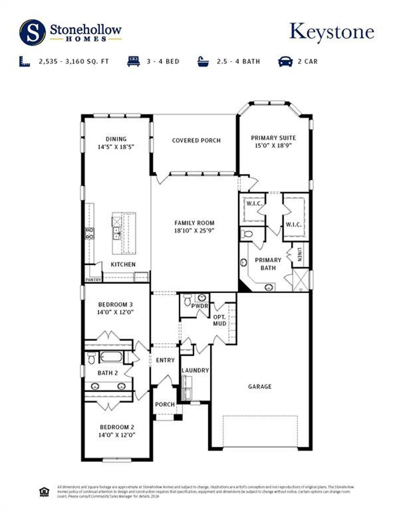 2D floor plan layout of this home in , Rockwall, TX (Image 2).