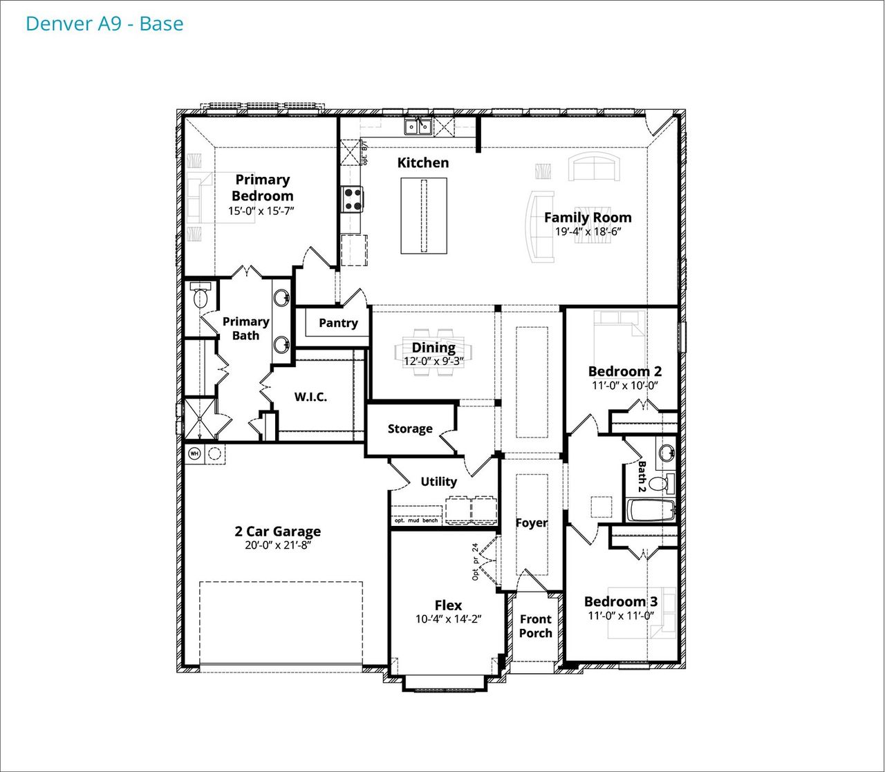 2D floor plan layout of this home in Chapel Ridge, Waco, TX (Image 2). 2D floor plan layout of this home in Chapel Ridge, Waco, TX (Image 2).