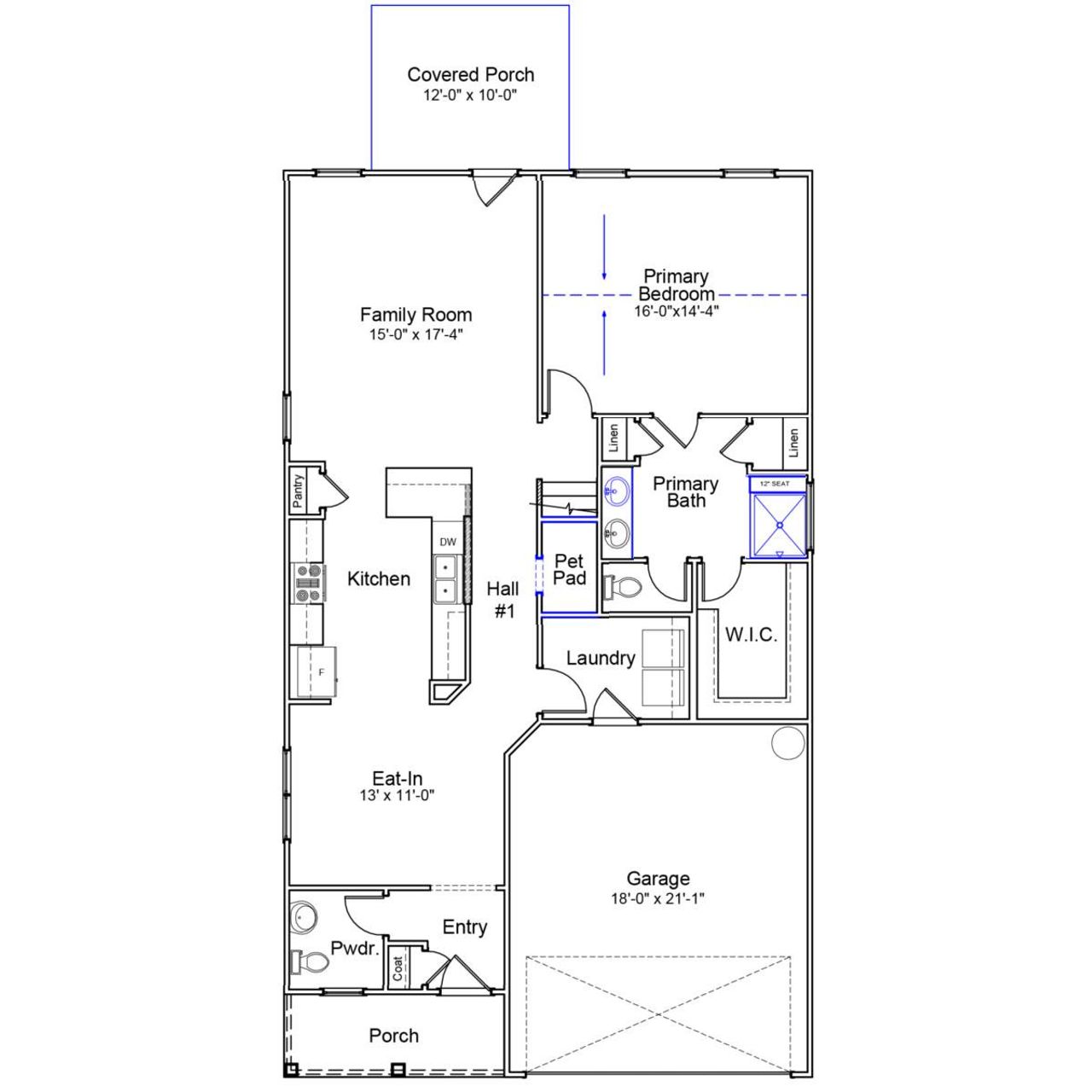 2D floor plan layout of this home in Ellington, Elgin, SC (Image 2).