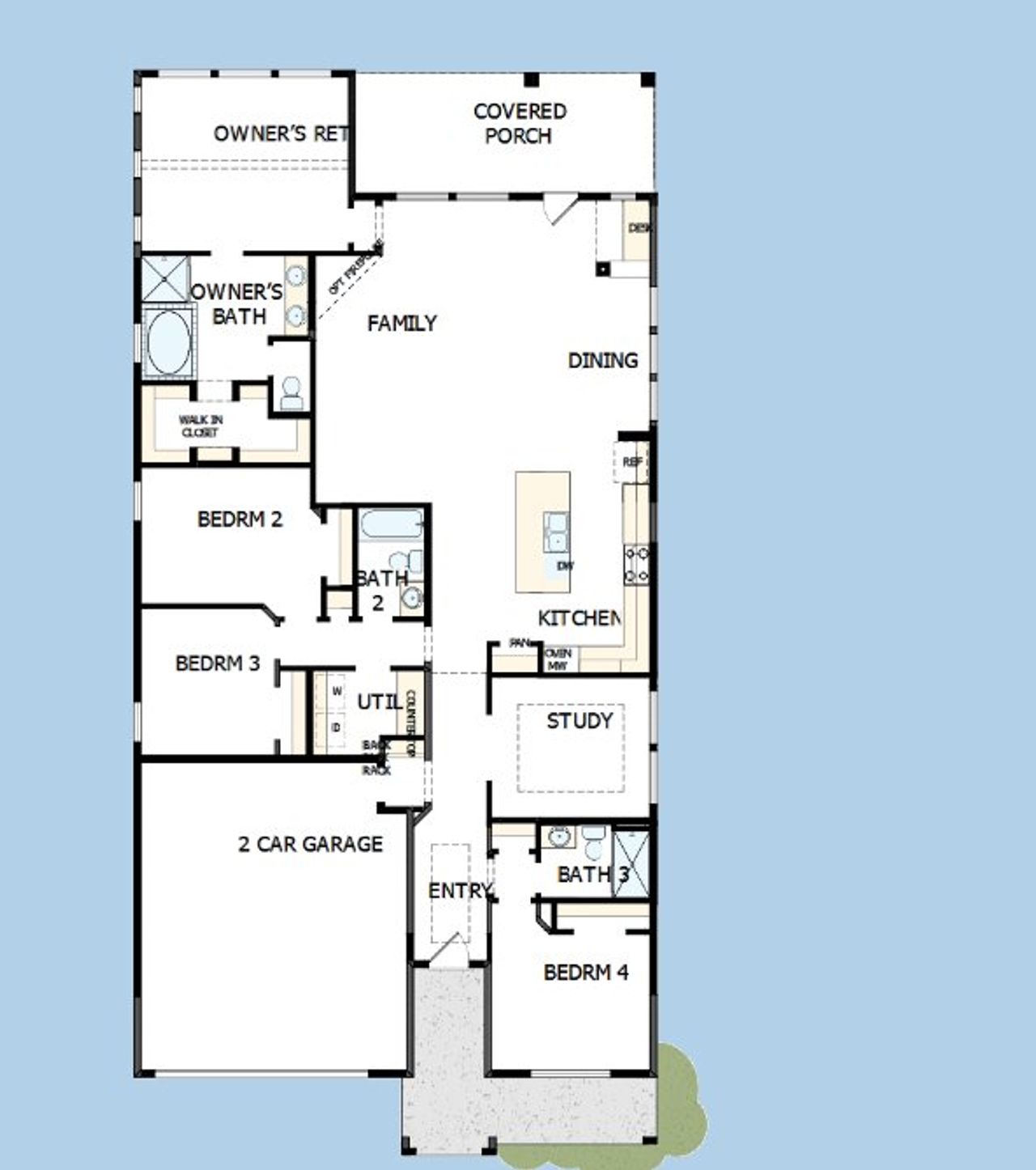 2D floor plan layout of this home in Windsong - Reserve Series, Boerne, TX (Image 2). 2D floor plan layout of this home in Windsong - Reserve Series, Boerne, TX (Image 2).