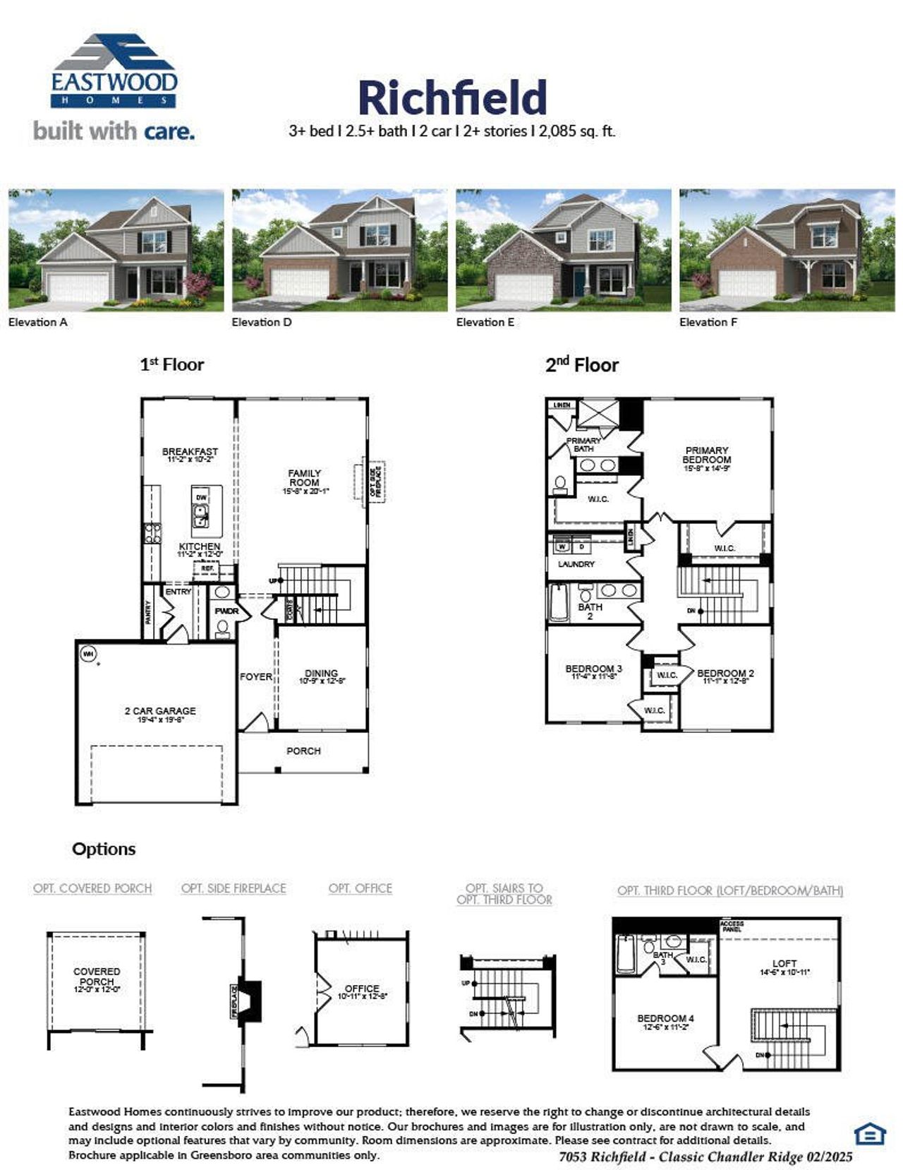 2D floor plan layout of this home in Chandler Ridge, McLeansville, NC (Image 2).