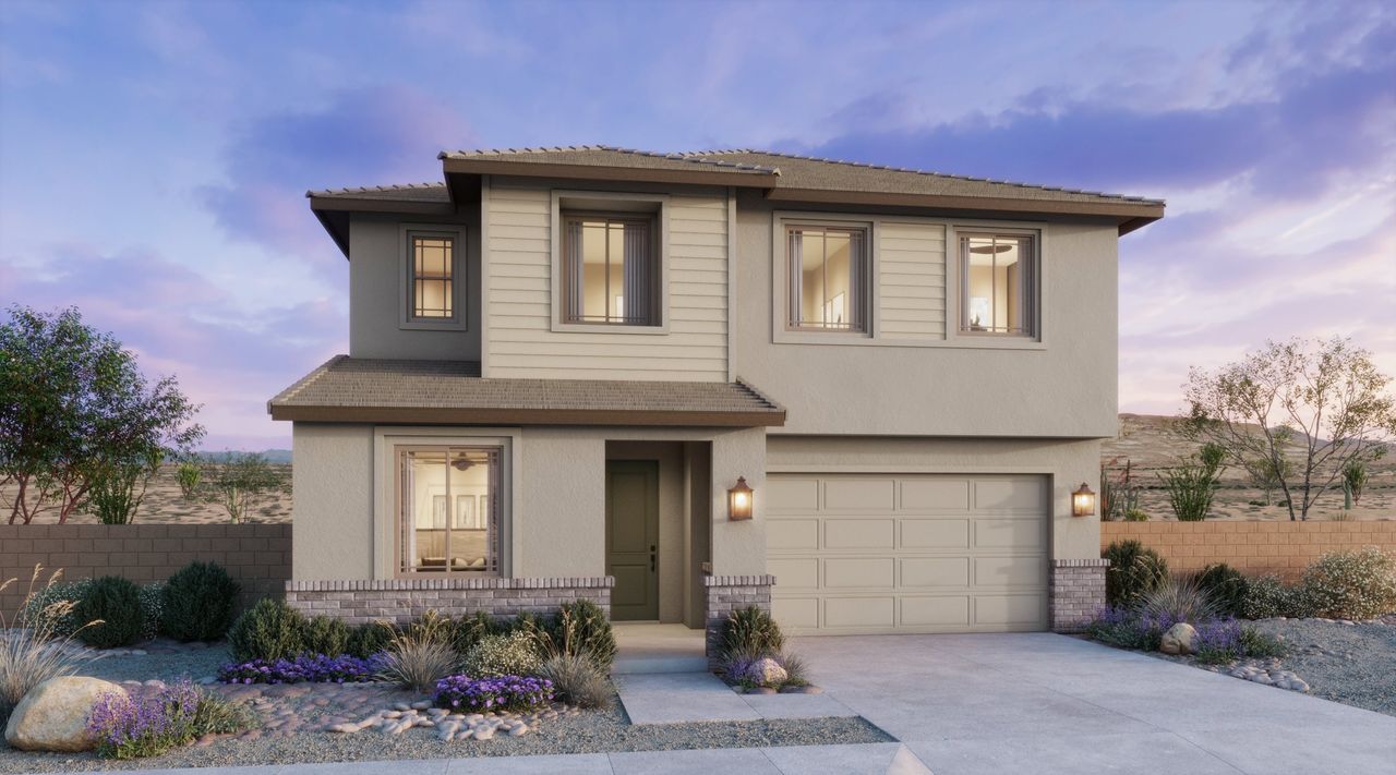 Representative exterior photo of a completed home built from the Evolve by Risewell Homes in Blossom Rock, Apache Junction, AZ (Image 2).