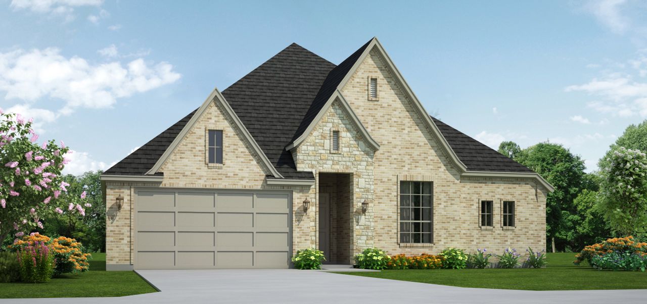 Representative exterior photo of a completed home built from the Meridian by Our Country Homes in Lakes of River Trails, Richland Hills, TX (Image 2).