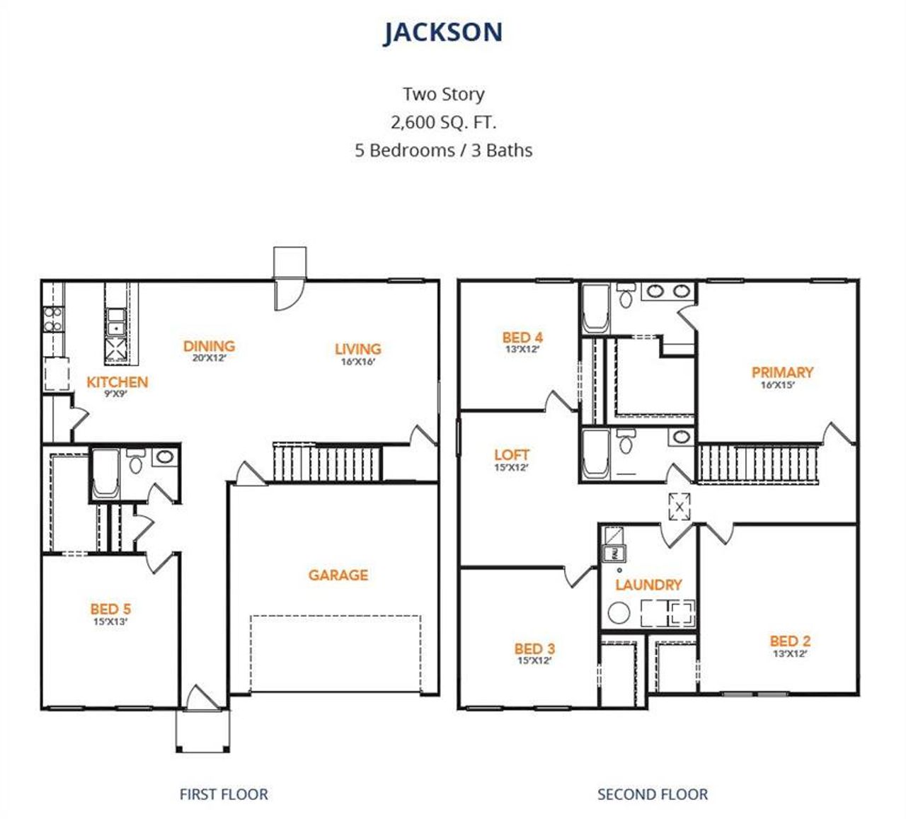 2D floor plan layout of this home in Courtland Place, Cleburne, TX (Image 2).