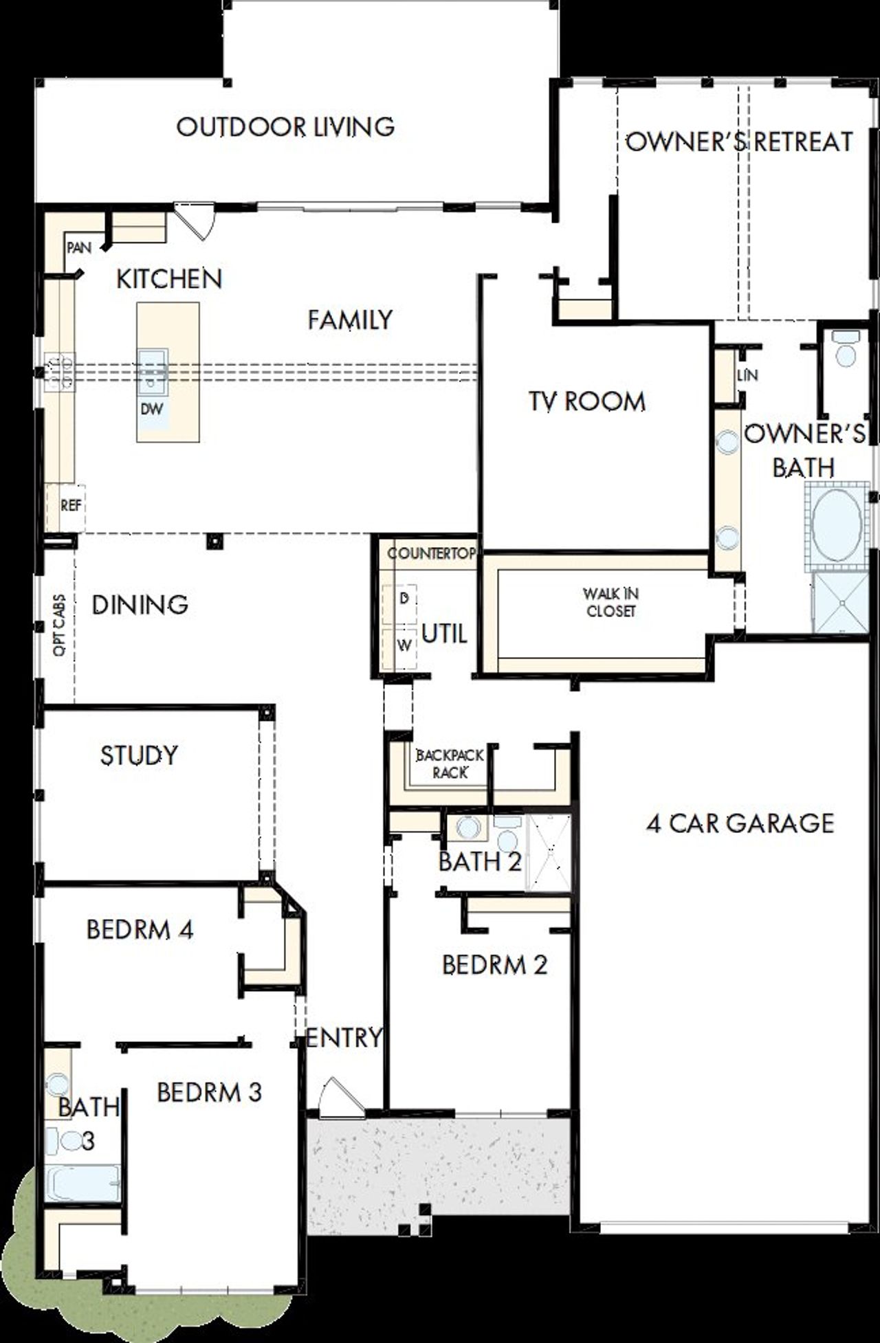 2D floor plan layout of this home in ARTAVIA 65' Homesites, Conroe, TX (Image 2). 2D floor plan layout of this home in ARTAVIA 65' Homesites, Conroe, TX (Image 2).