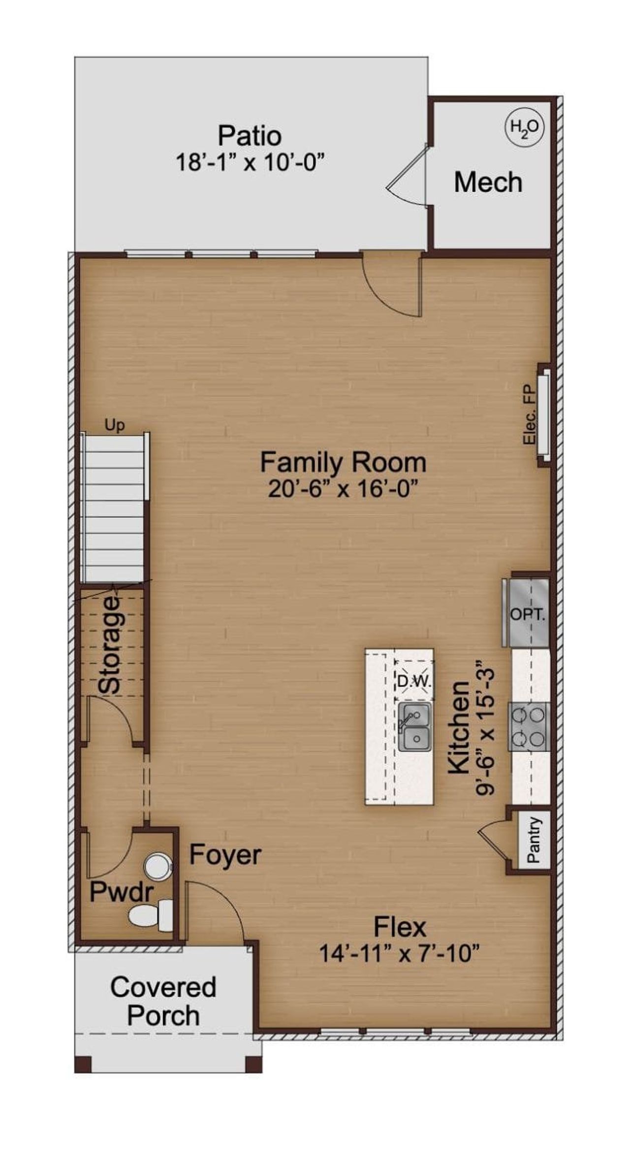 2D floor plan layout of this home in Kinsley, Wake Forest, NC (Image 2). 2D floor plan layout of this home in Kinsley, Wake Forest, NC (Image 2).