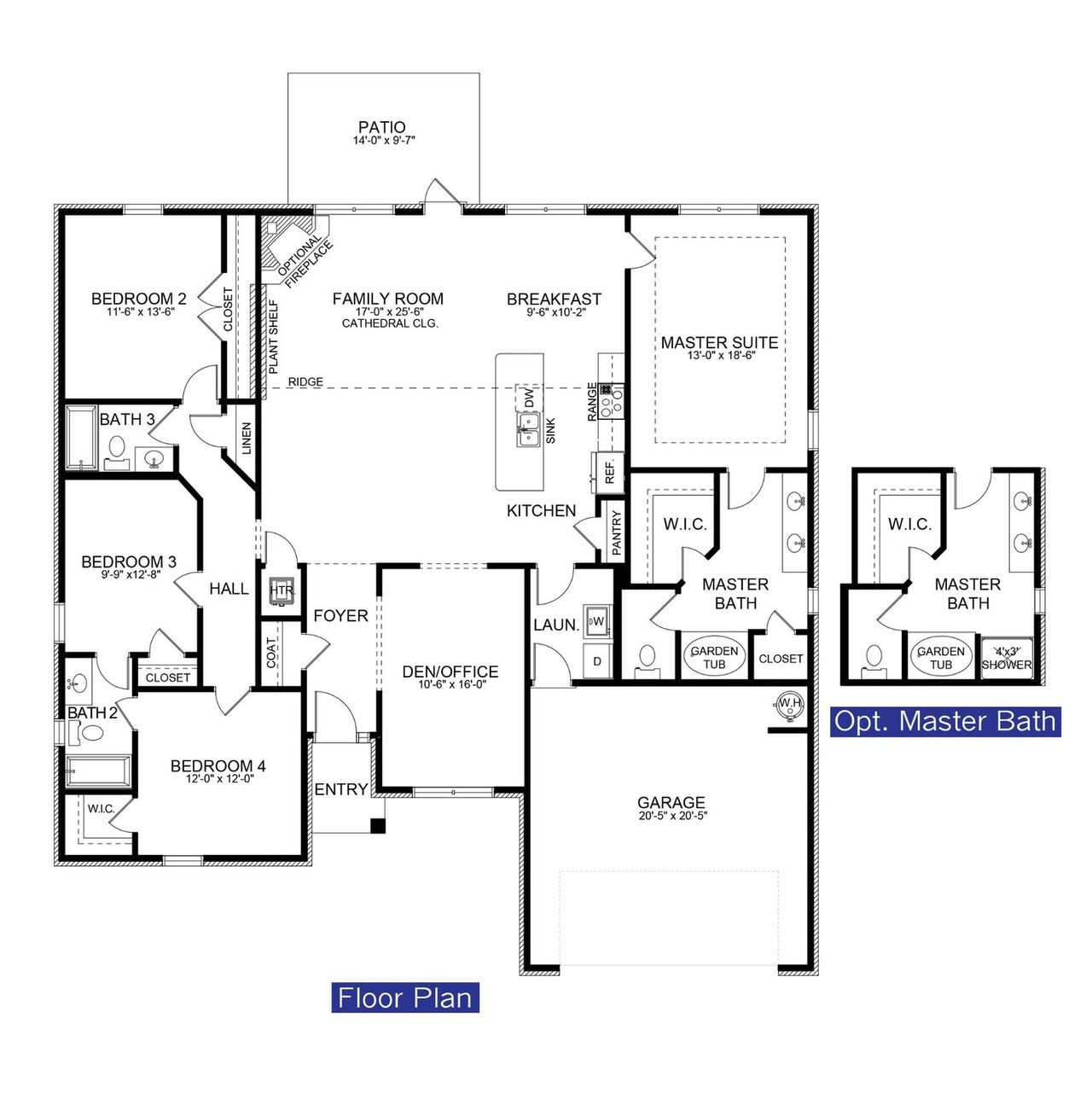 2D floor plan layout of this home in Pecan Valley, Cantonment, FL (Image 2).