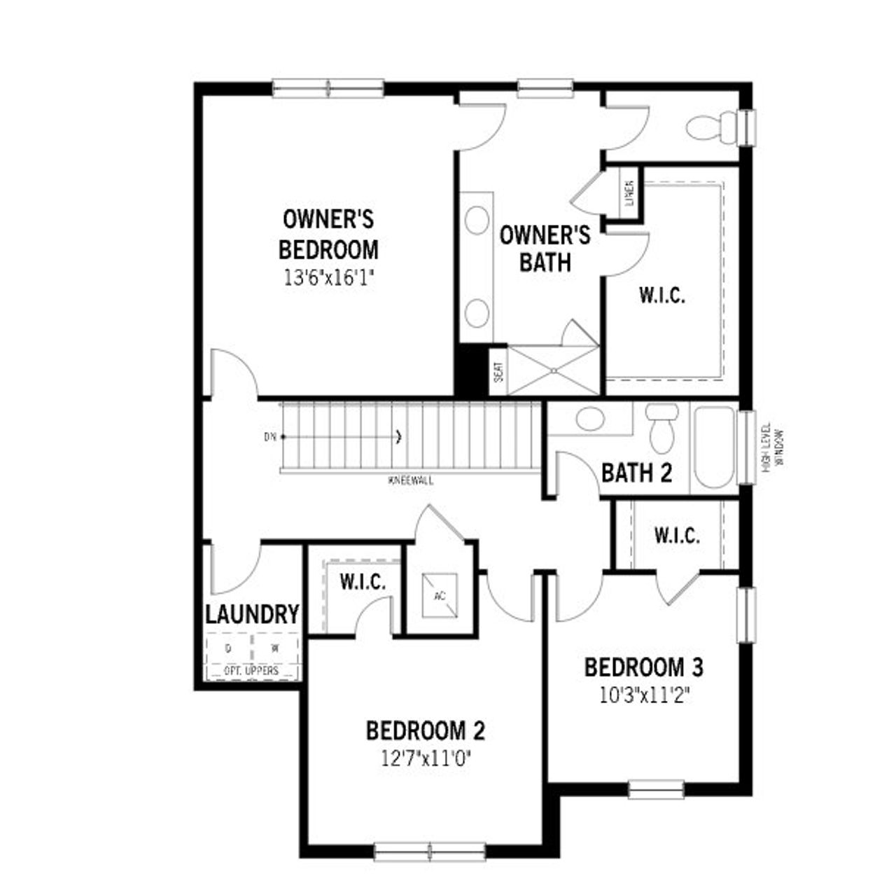 2D floor plan layout for the Marina by Mattamy Homes in Avila, Jensen Beach, FL (Image 2).