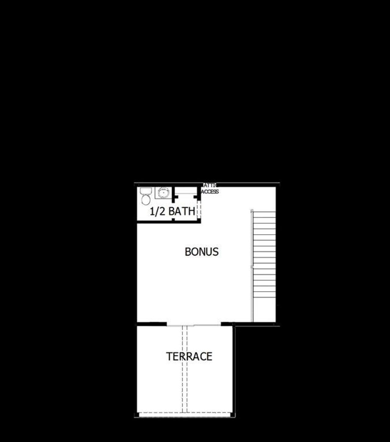 2D floor plan layout of this home in Hillside at Las Colinas, Irving, TX (Image 2).