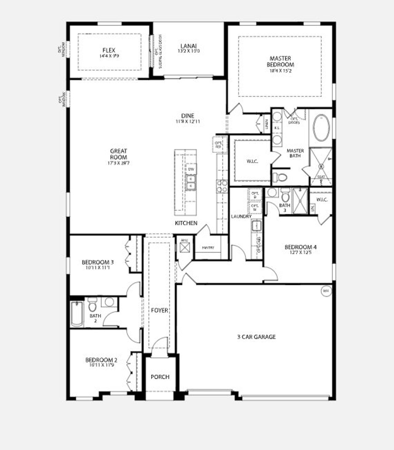 2D floor plan layout of this home in Port St. Lucie, Port St. Lucie, FL (Image 2).